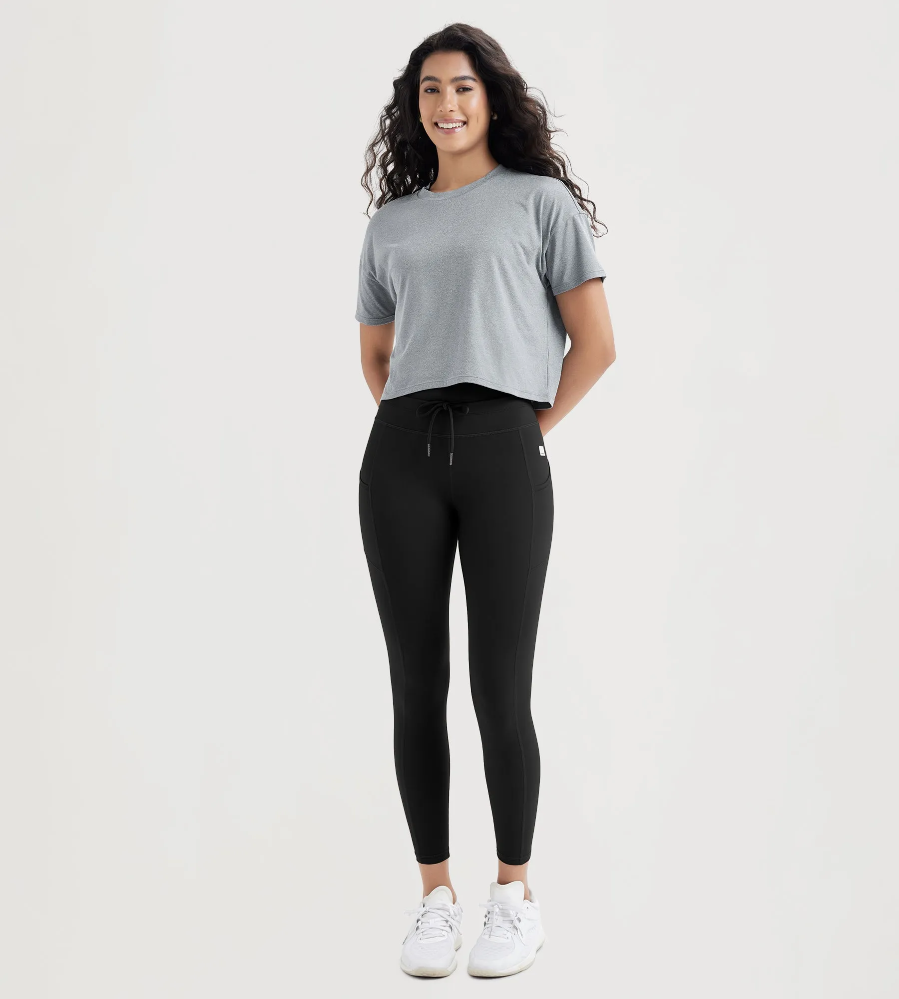 ODODOS 25" High Waist Workout Yoga Pants Leggings With Drawstring Pockets sold by Ododos product image thumbnail 4