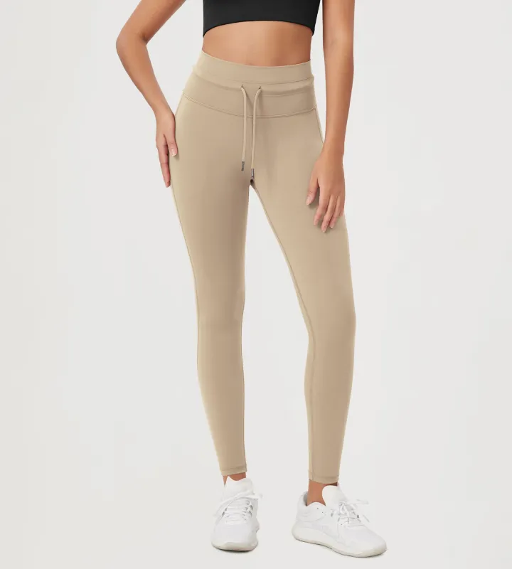 28" High Waist Workout Yoga Pants with Drawstring Tie sold by Ododos