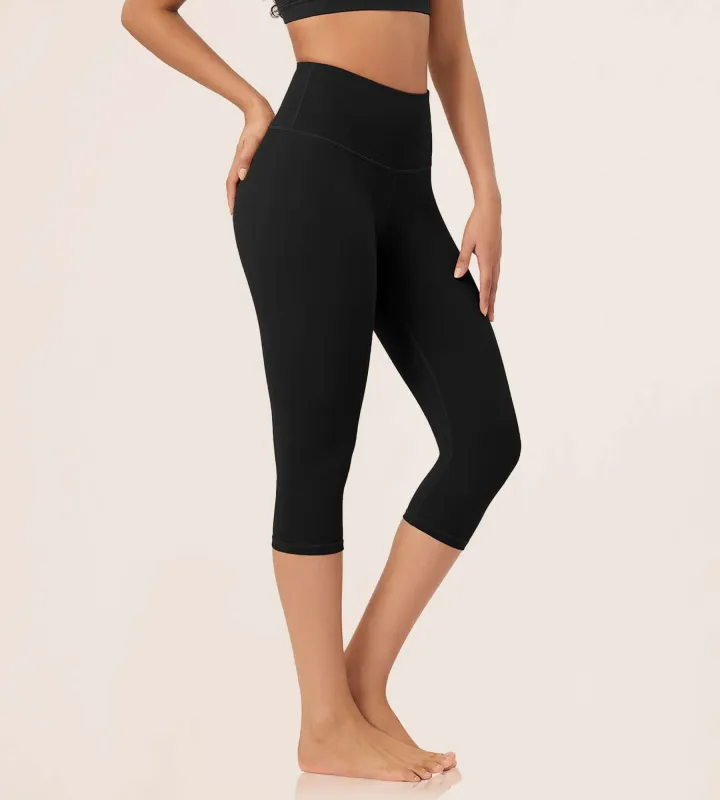 ODLEX 19" High Waist Knee Length Workout Athletic Running Capris Leggings sold by Ododos