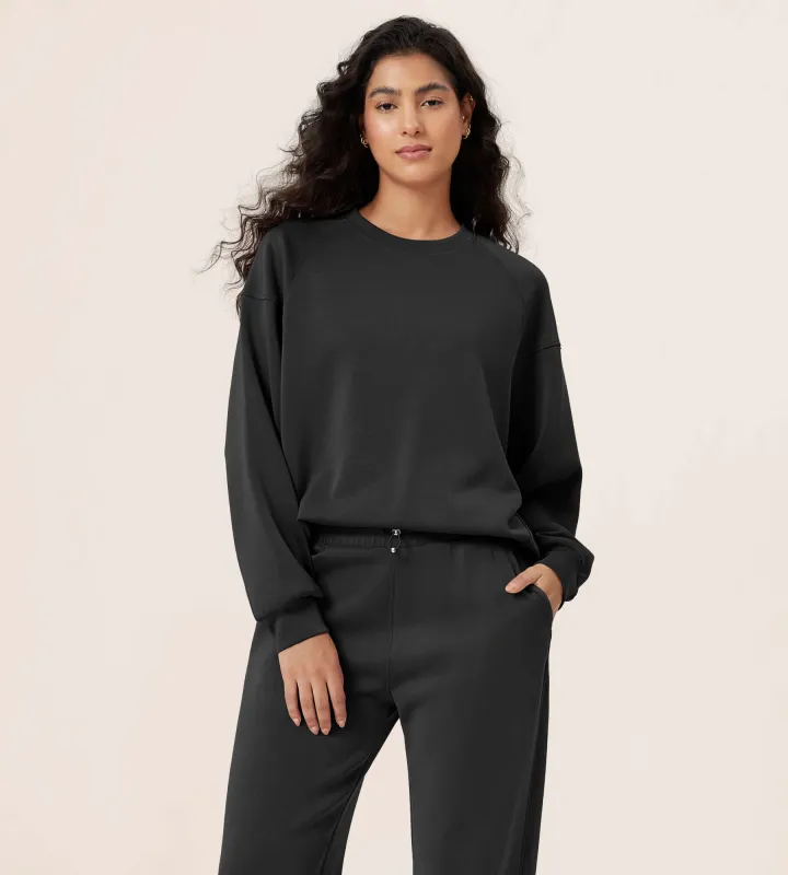 Modal Soft Oversized Raglan Crew Neck Relaxed Sweatshirts Pullover sold by Ododos