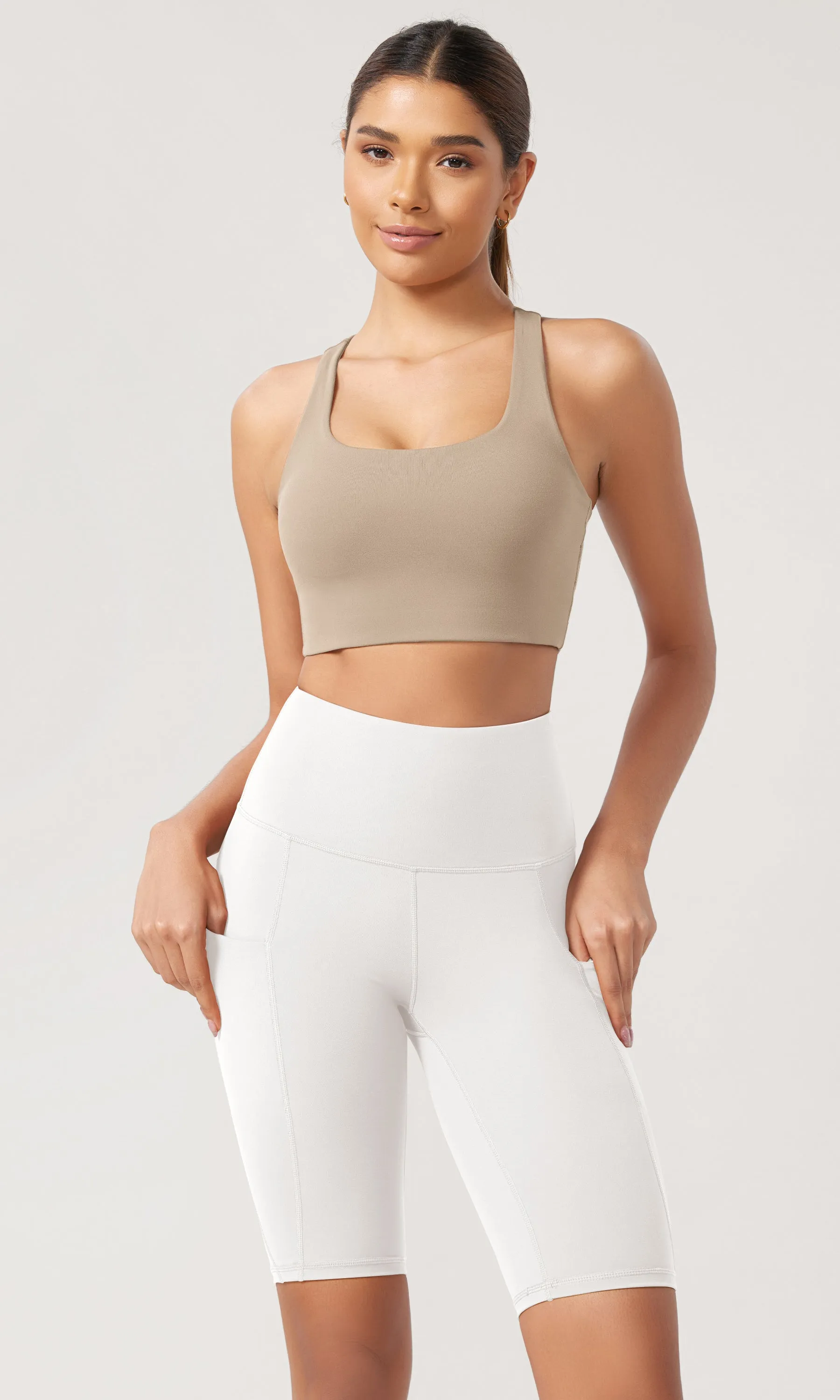 10" Tummy Control 2.0 High Waist Athletic Workout Shorts with Pockets sold by Ododos product image thumbnail 2