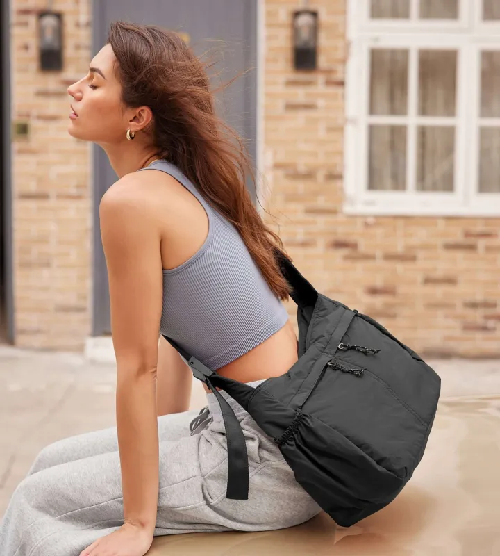 20L Crossbody Large Capacity Lightweight Hobo Shoulder Sling Bag sold by Ododos