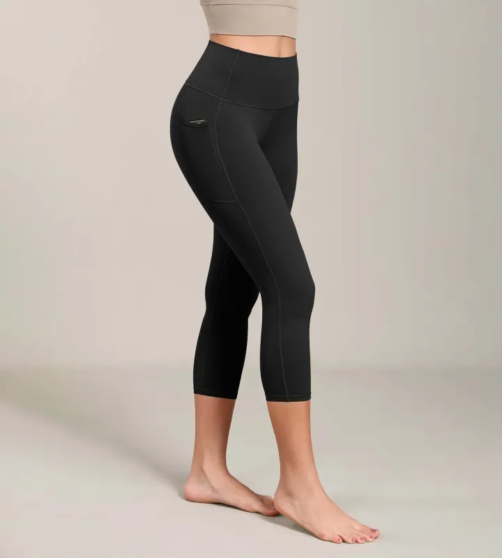 Odcloud Lounge Yoga 21" High Waist Capris Leggings with Pockets sold by Ododos