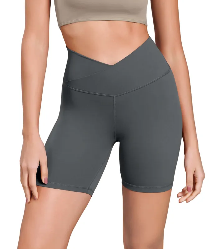 Cloud Feeling 6" Cross Waist Yoga Lounge Shorts sold by Ododos