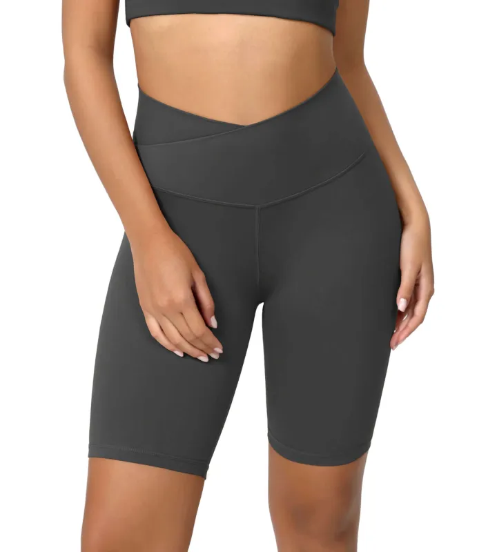 Cloud Feeling 8" Crossover Yoga Shorts sold by Ododos