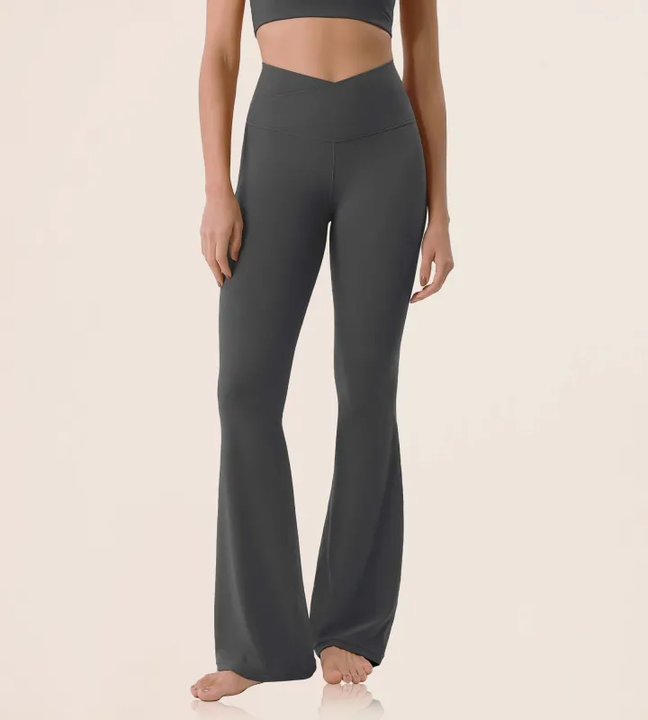 Cloud Feeling 30" Crossover High Waist Flared Pants sold by Ododos