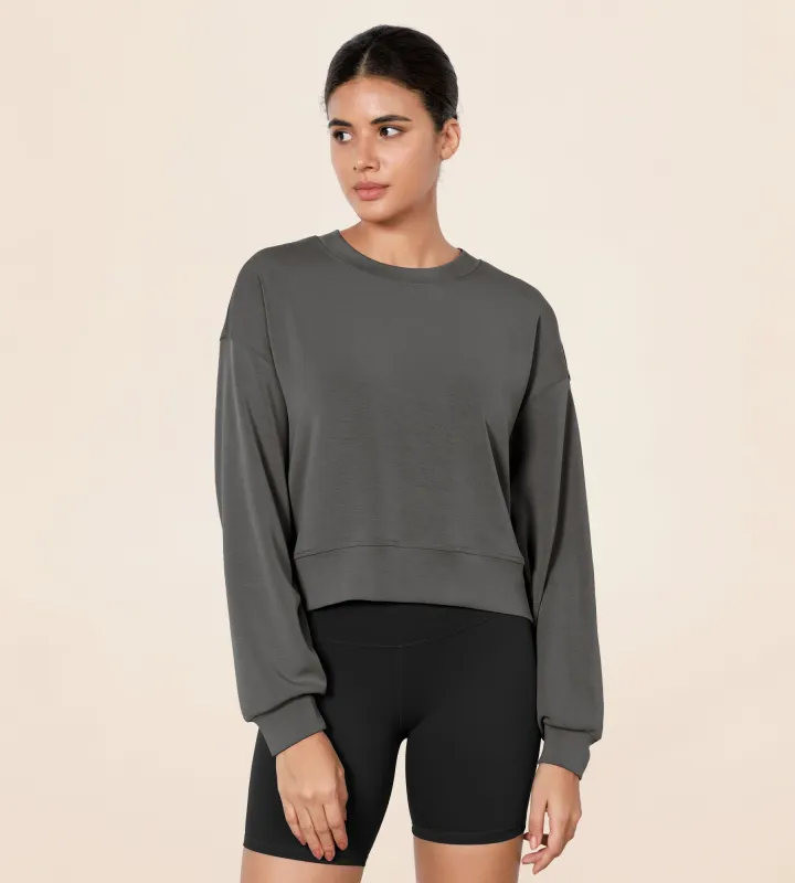 Modal Soft Long Sleeve Cropped Sweatshirts sold by Ododos