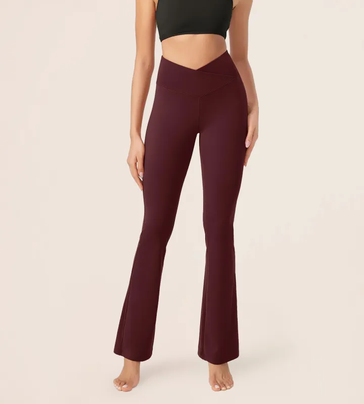31” Cross Waist Workout Yoga Flare Pants sold by Ododos