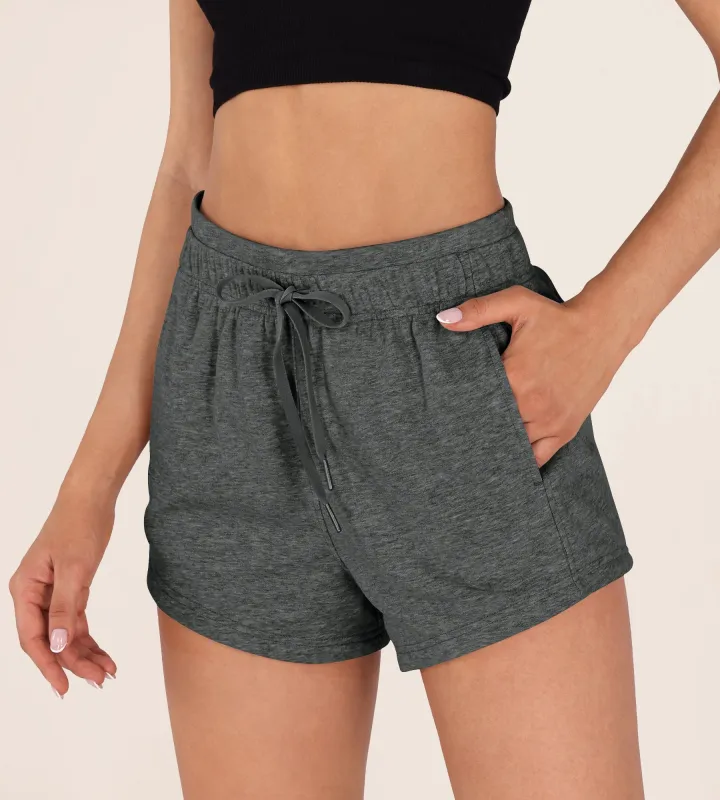 Cotton Terry Drawstring Workout Shorts sold by Ododos