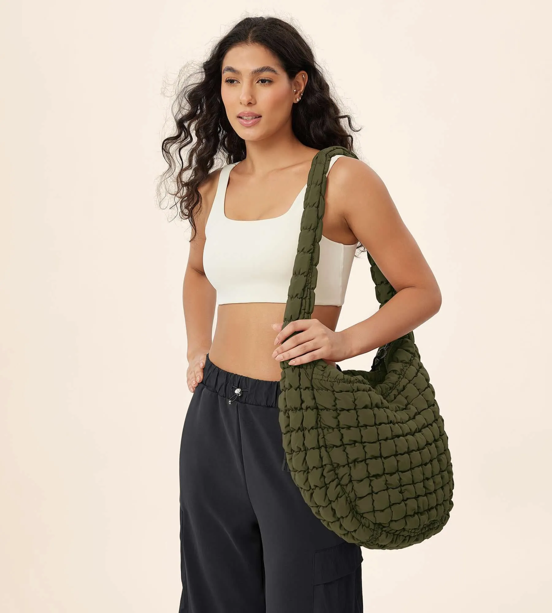 22L Quilted Carryall Crossbody Padding Bag sold by Ododos