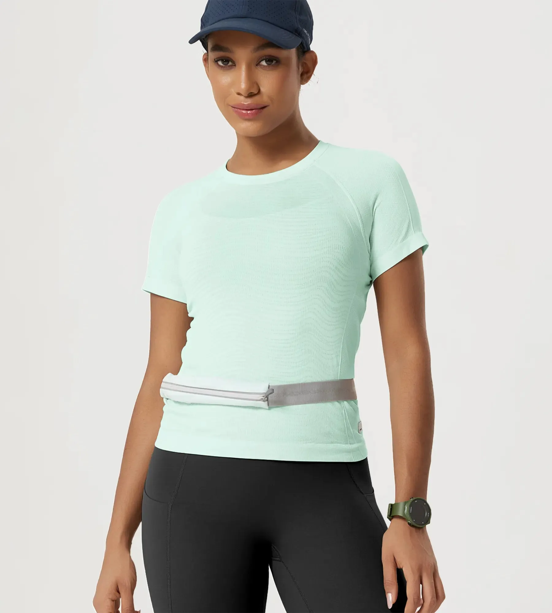 Seamless Performance Waist Length T-Shirt sold by Ododos