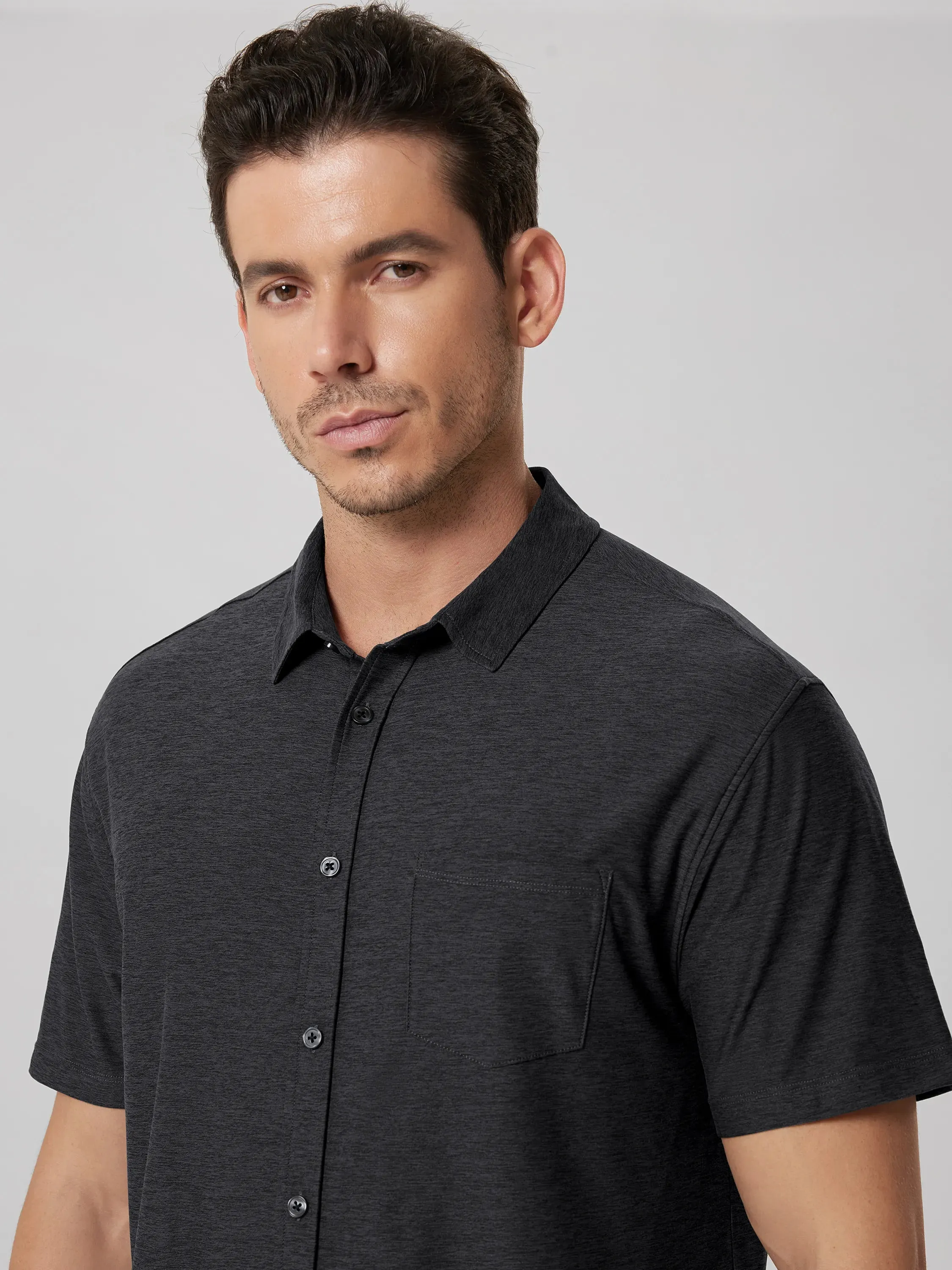 odSTRATUM Men's Short Sleeve Button Down Shirt sold by Ododos product image thumbnail 4
