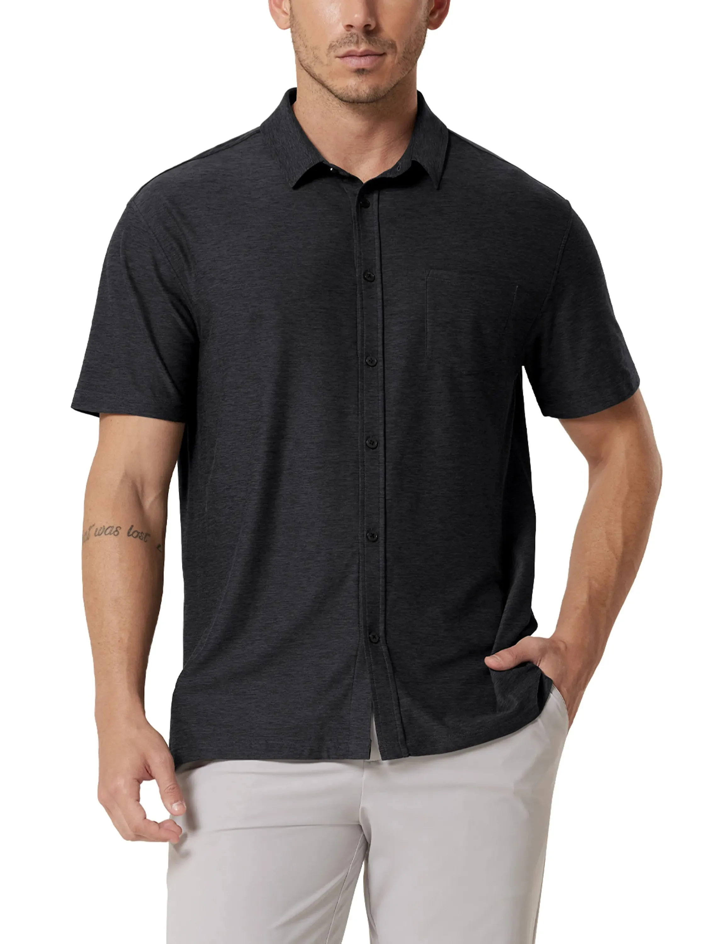 odSTRATUM Men's Short Sleeve Button Down Shirt sold by Ododos