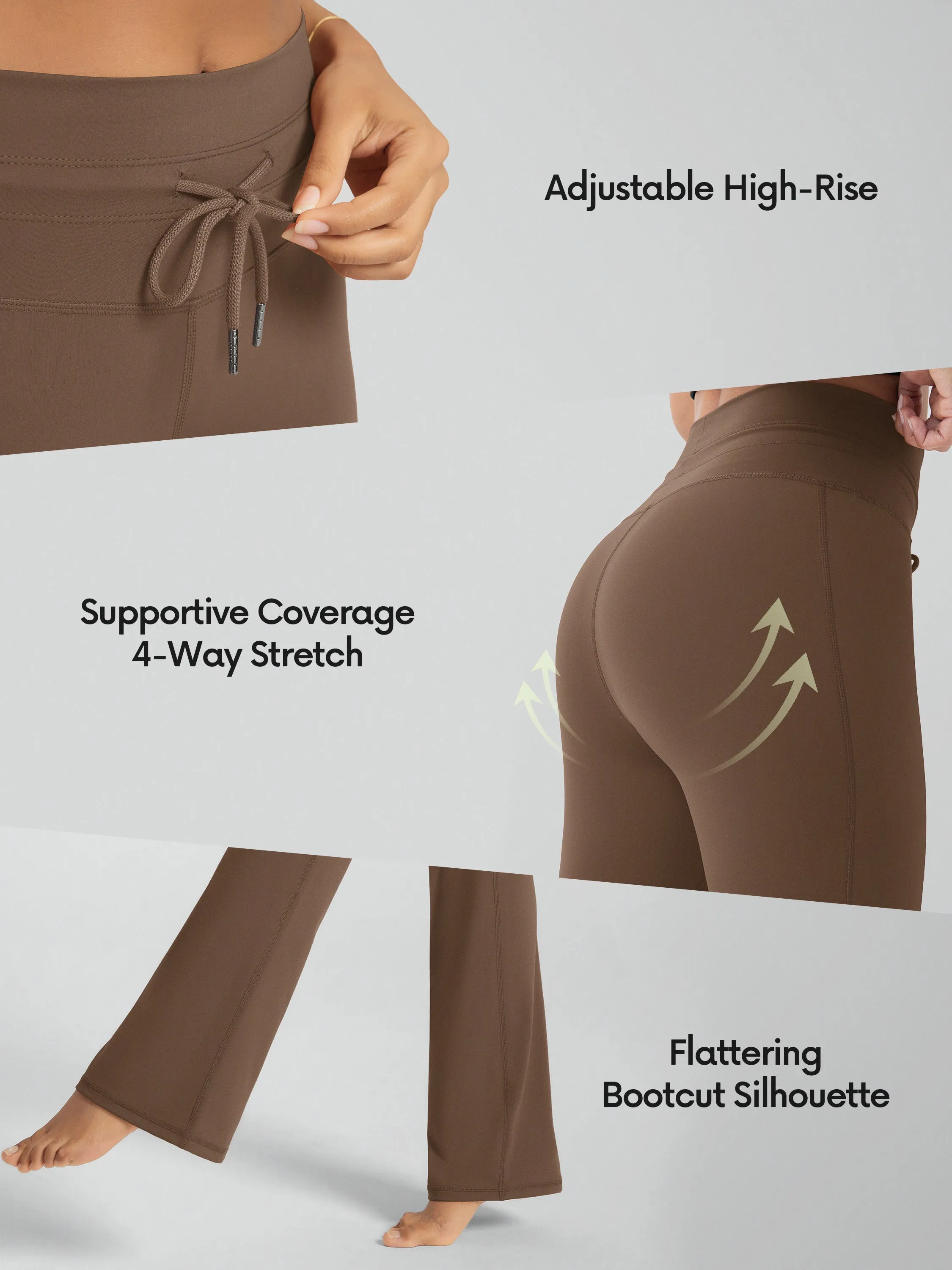 30" Drawstring Tie Flared Pants sold by Ododos product image thumbnail 5