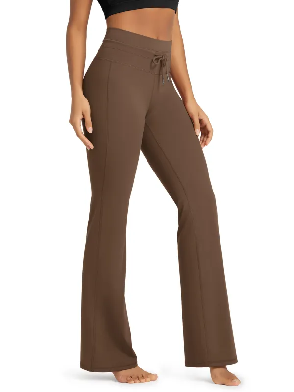 30" Drawstring Tie Flared Pants made by Ododos
