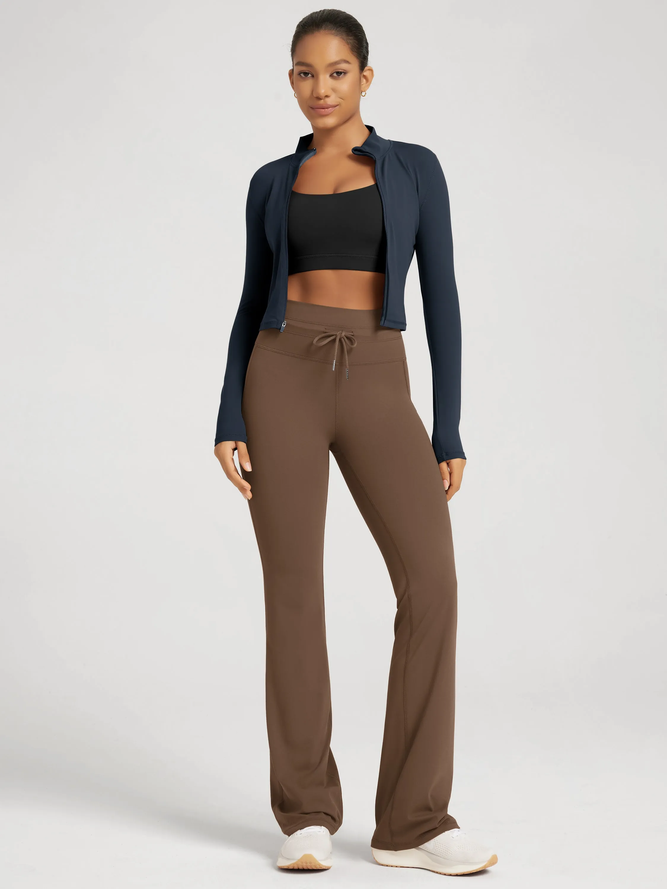 30" Drawstring Tie Flared Pants sold by Ododos product image thumbnail 4