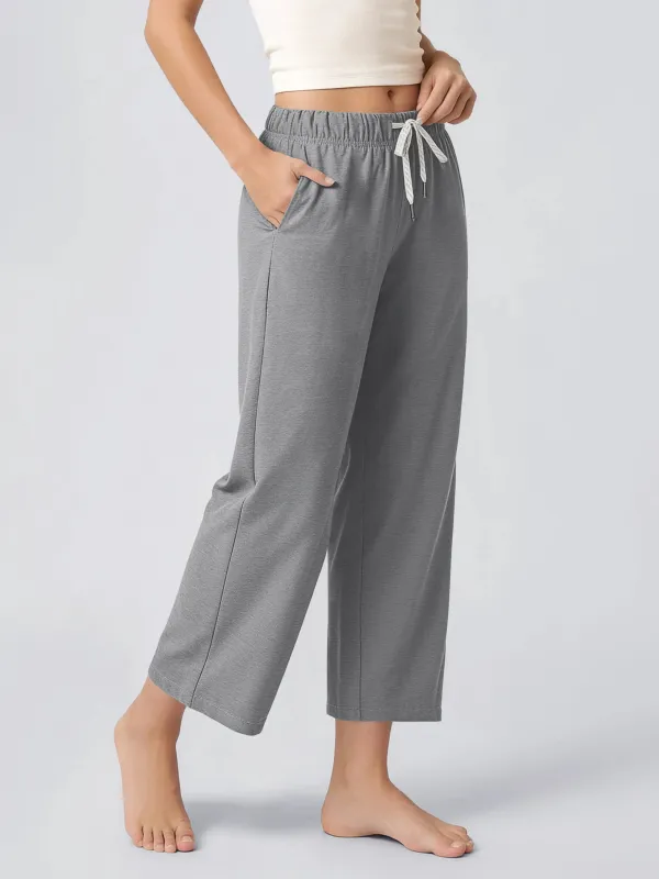24" odSTRATUM Straight Leg Cropped Pants Capris with Pockets made by Ododos