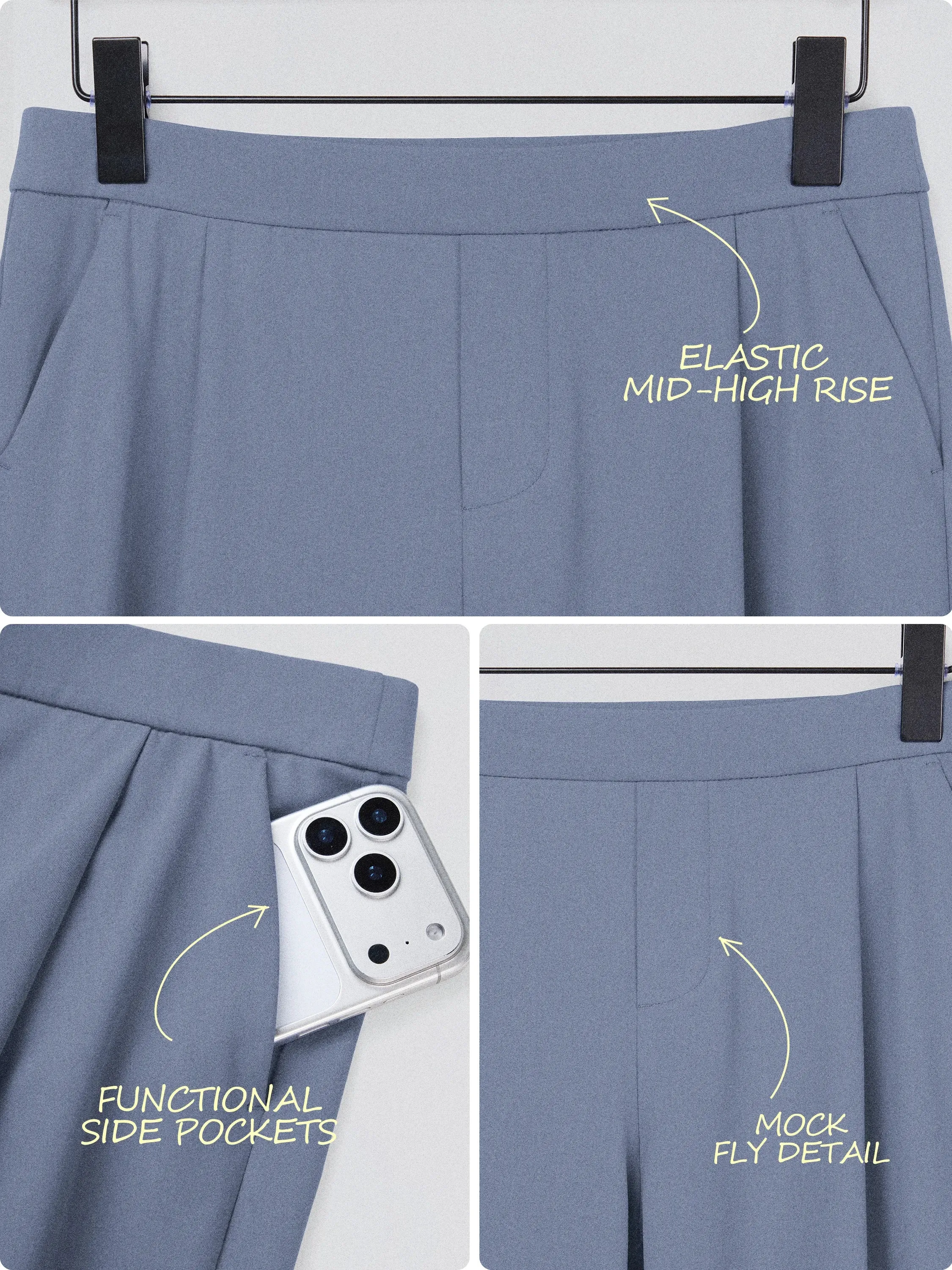 31" High Waisted Wide Leg Trousers with Pockets sold by Ododos product image thumbnail 5