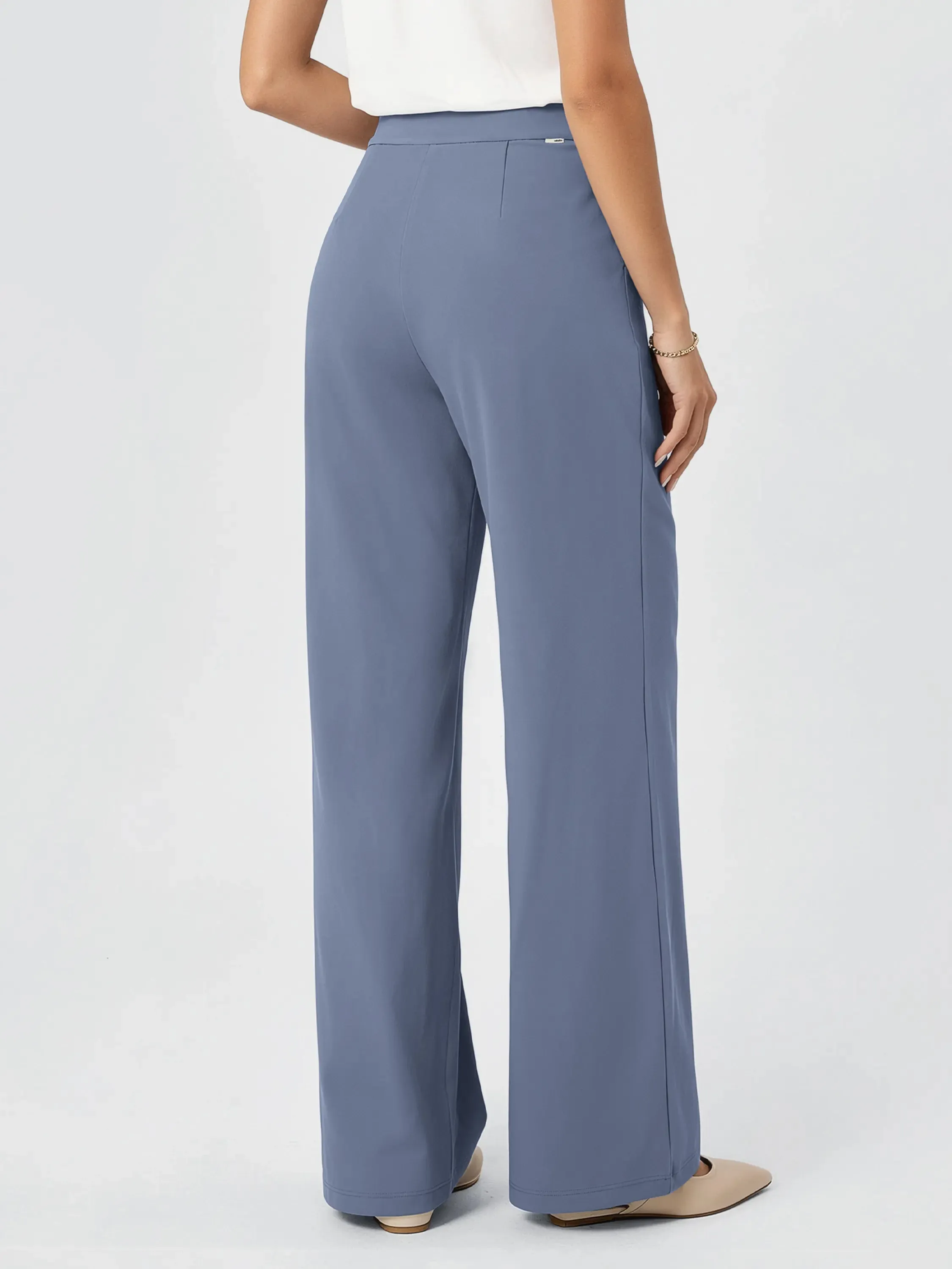 31" High Waisted Wide Leg Trousers with Pockets sold by Ododos product image thumbnail 3