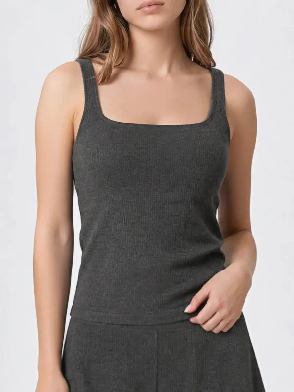 Bamboo Viscose Square Neck Tank made by Ododos