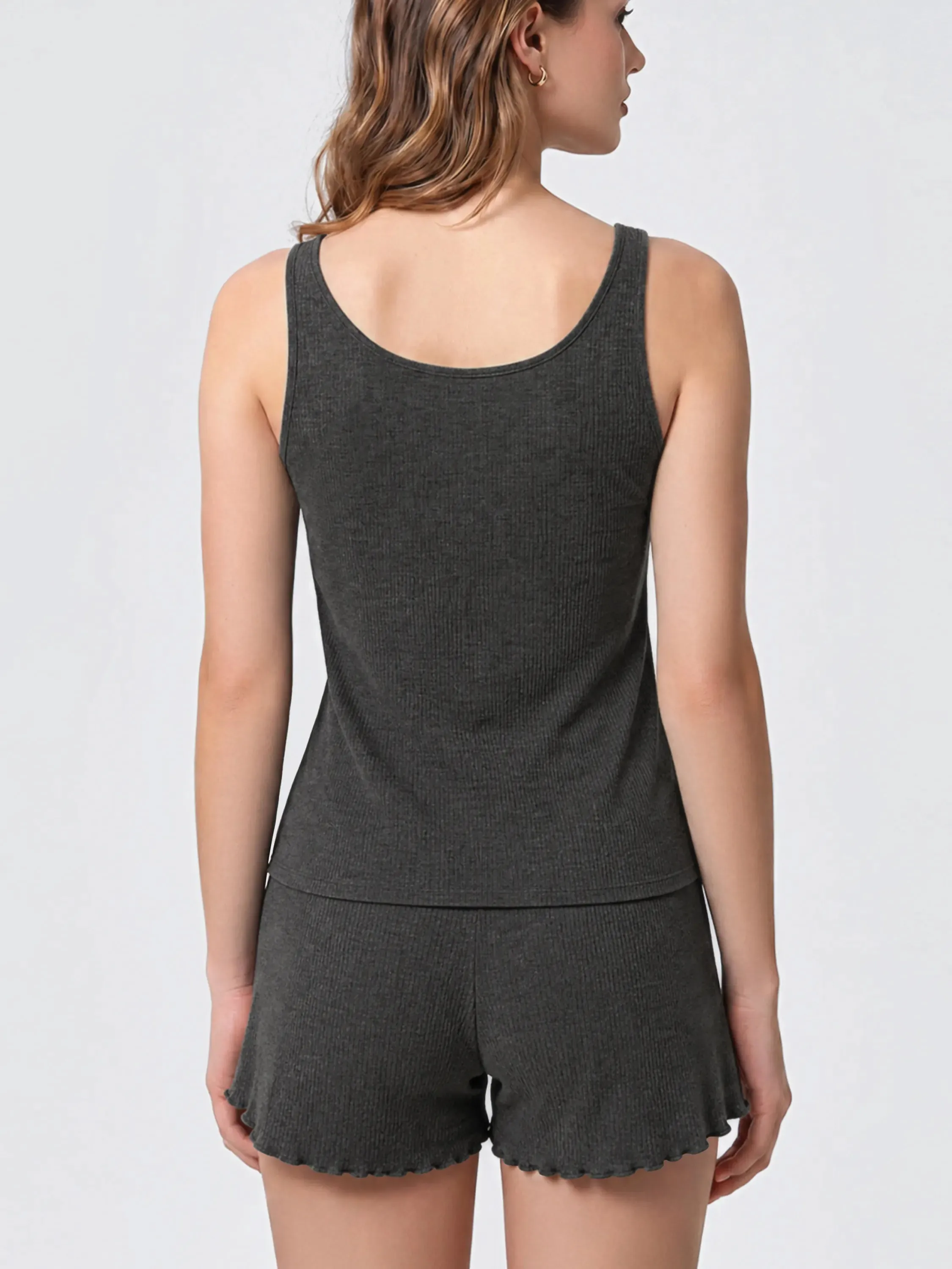 Bamboo Viscose Square Neck Tank sold by Ododos product image thumbnail 3