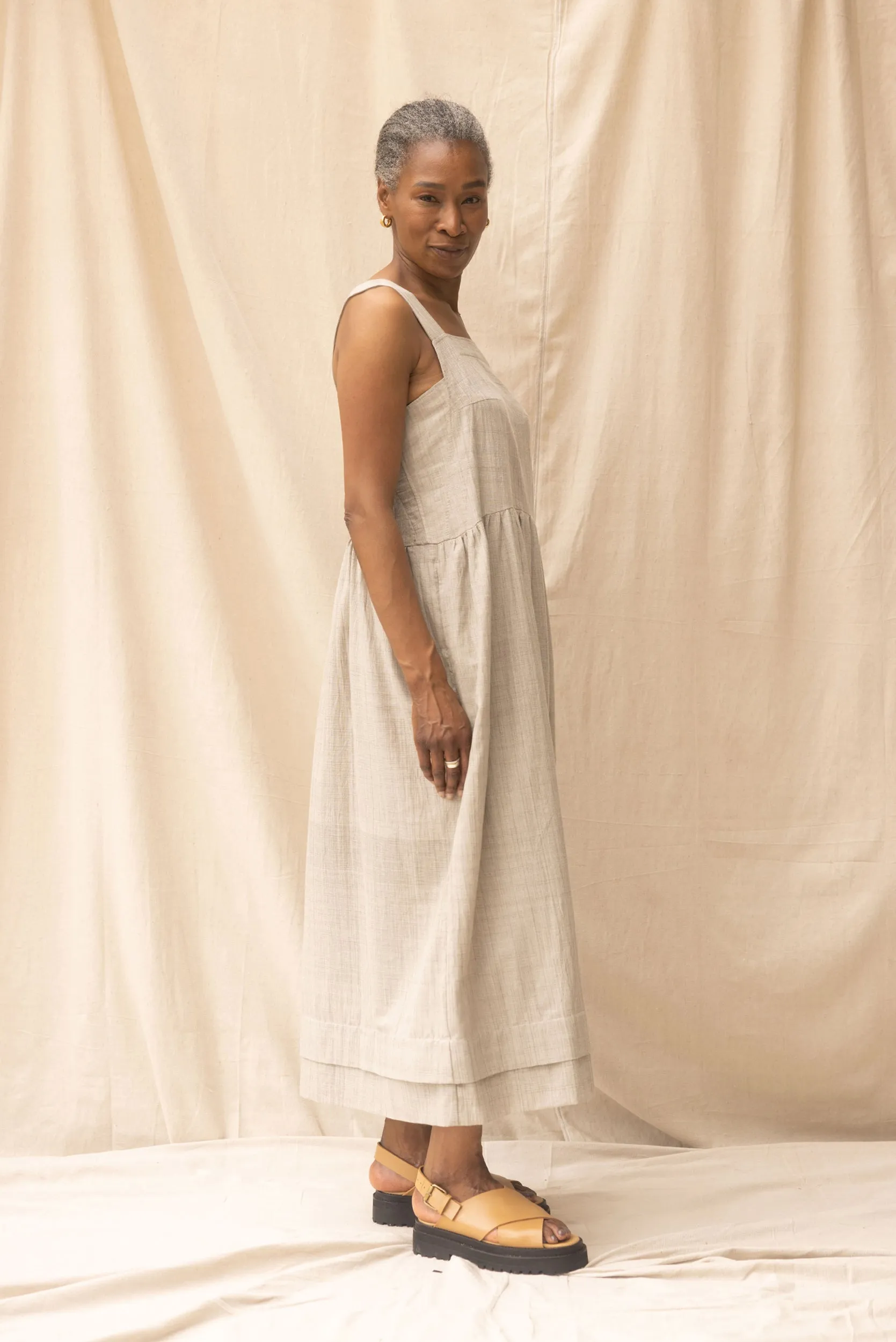 Ash Dress | Pebble (XS only) sold by ReCreate product image thumbnail 3