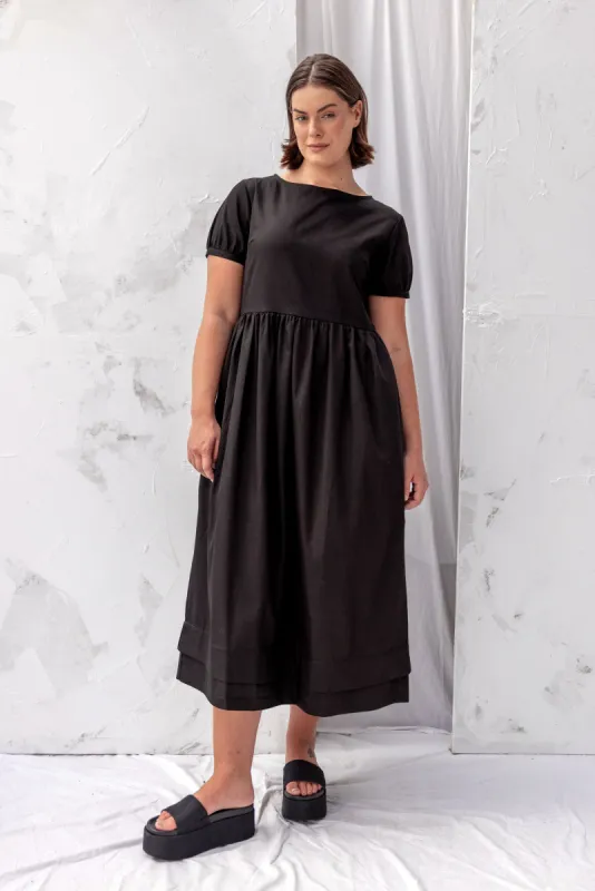 River Denim Dress | Black (XS only) sold by ReCreate