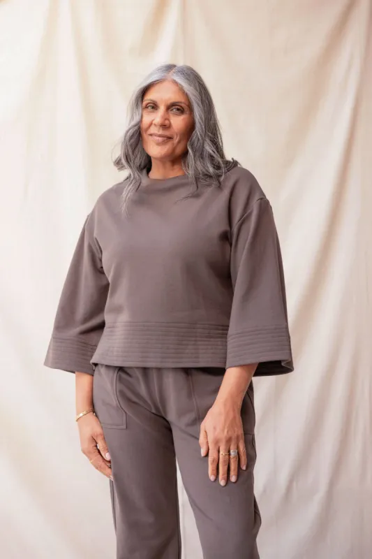 Fine Line Sweatshirt | Charcoal sold by ReCreate