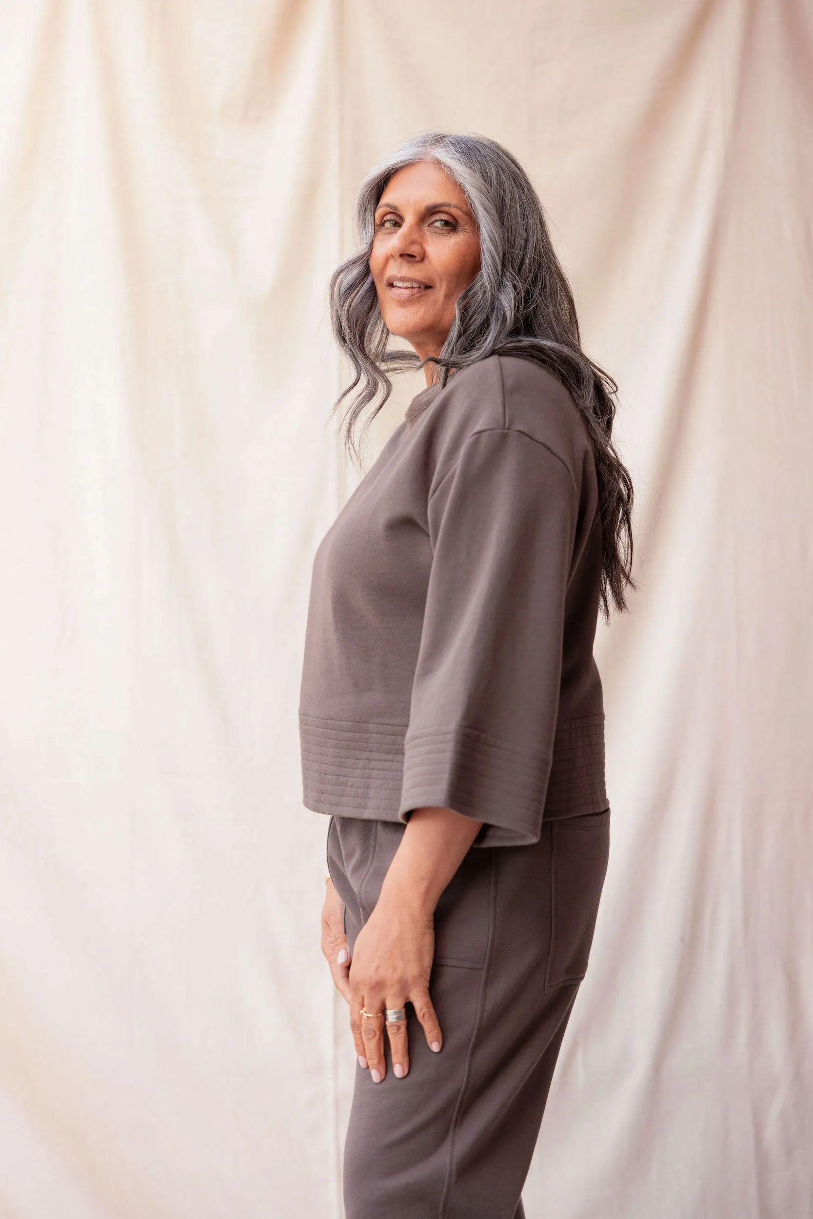 Fine Line Sweatshirt | Charcoal sold by ReCreate product image thumbnail 2