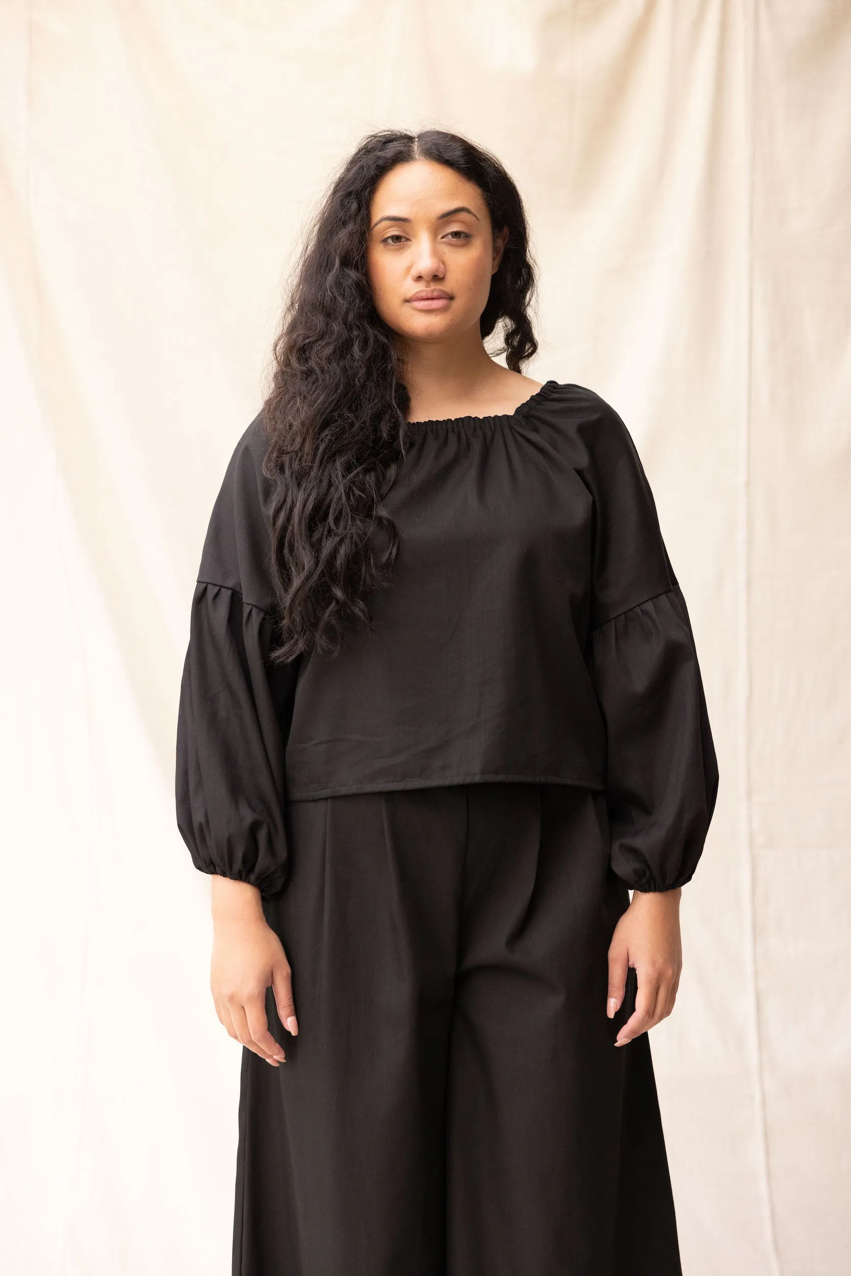 Mahina Denim Top | Black sold by ReCreate