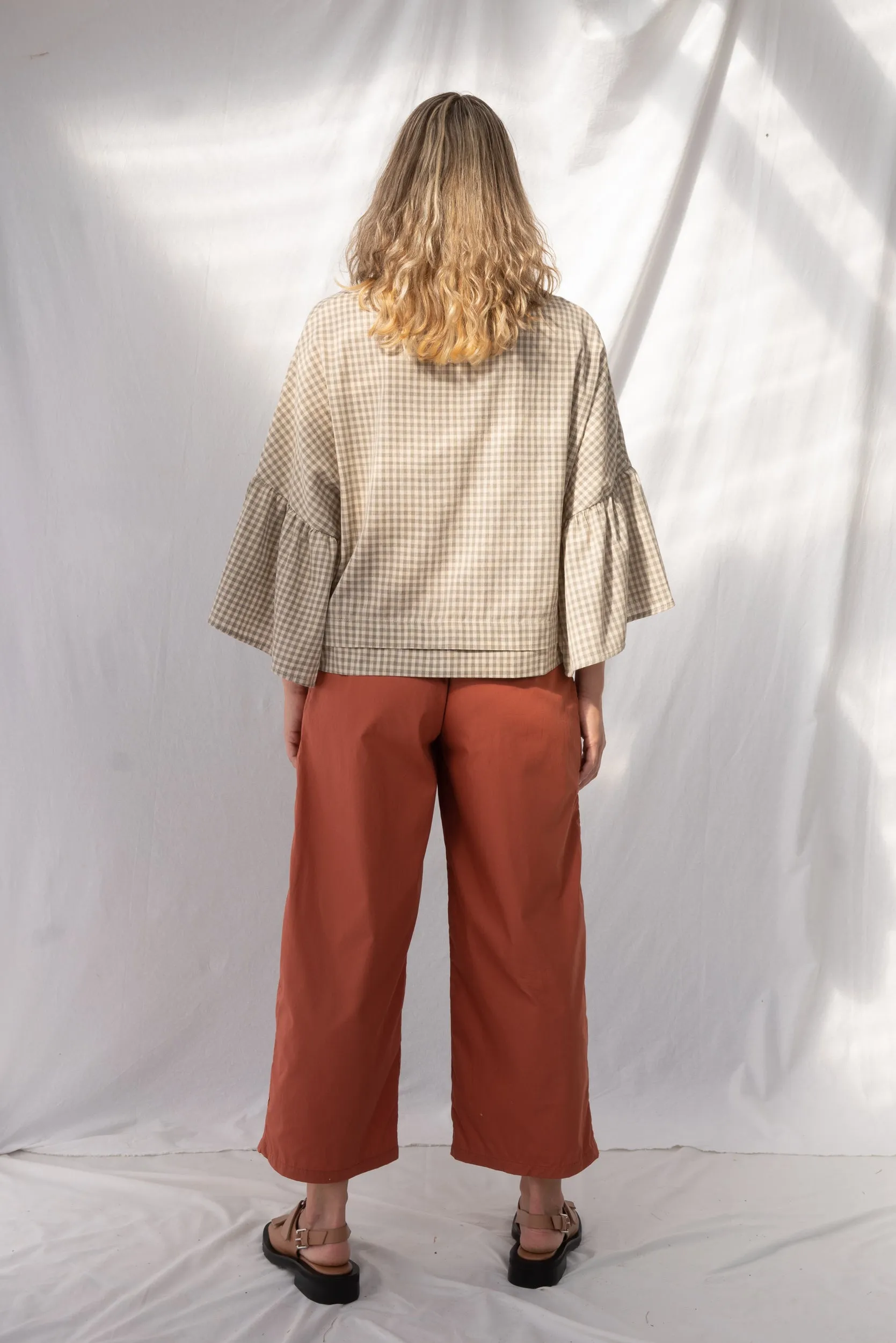 Sunday Top | Grey Gingham (XS only) sold by ReCreate product image thumbnail 4