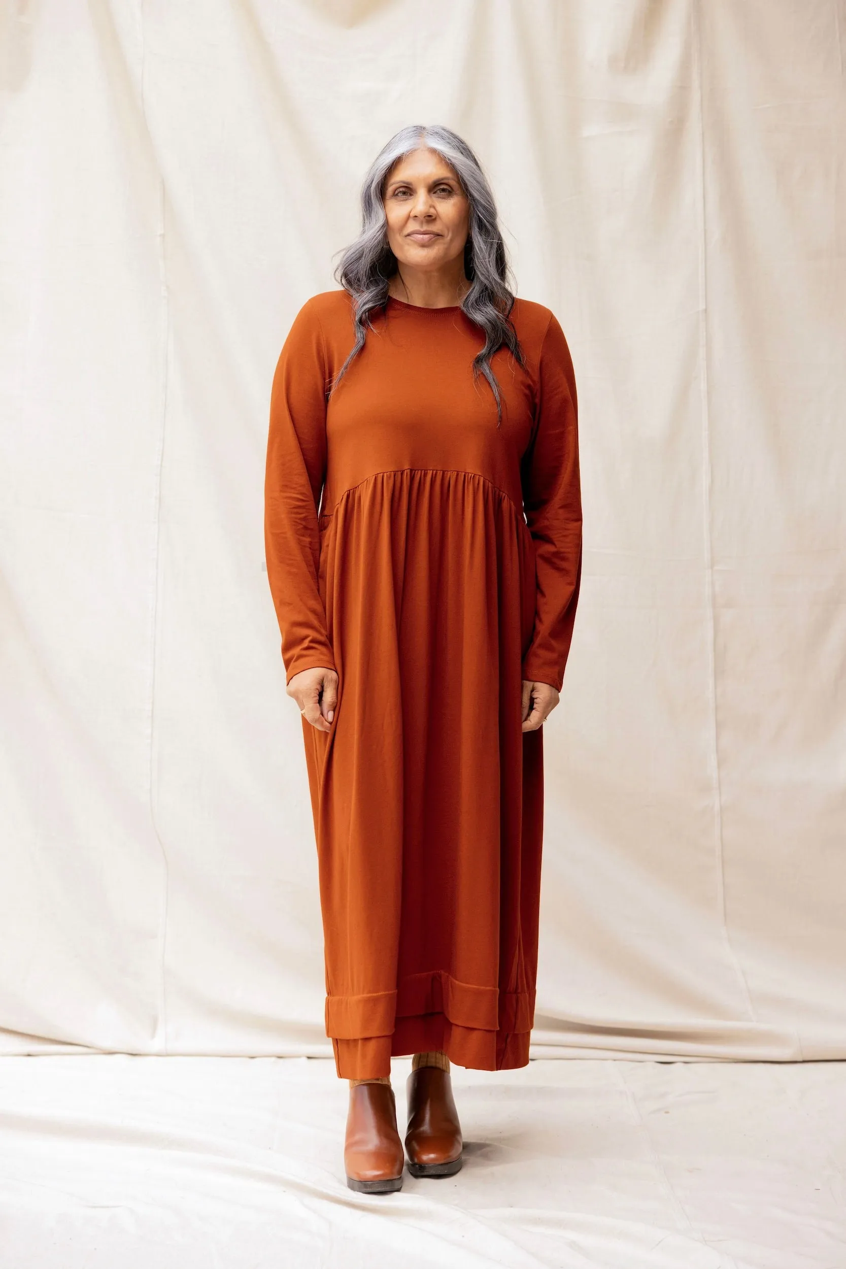 Fennel Dress | Chestnut sold by ReCreate product image thumbnail 4