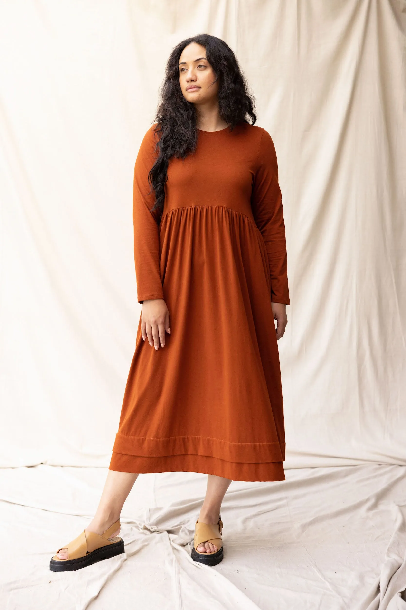 Fennel Dress | Chestnut sold by ReCreate product image thumbnail 2