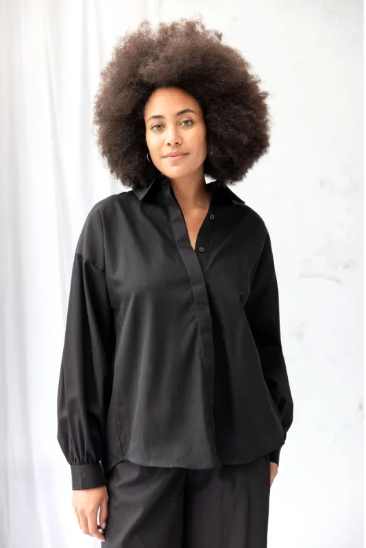 Found Denim Shirt | Black sold by ReCreate