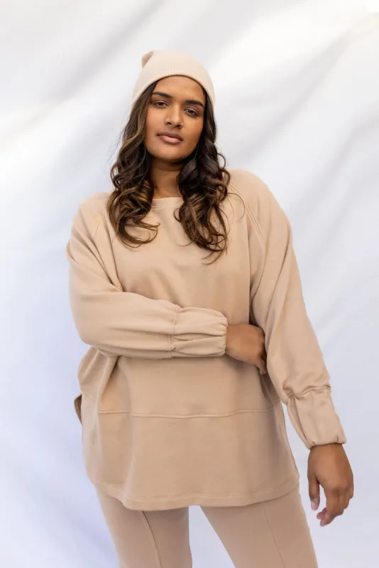 Frank Sweatshirt | Sandstone (M only) sold by ReCreate