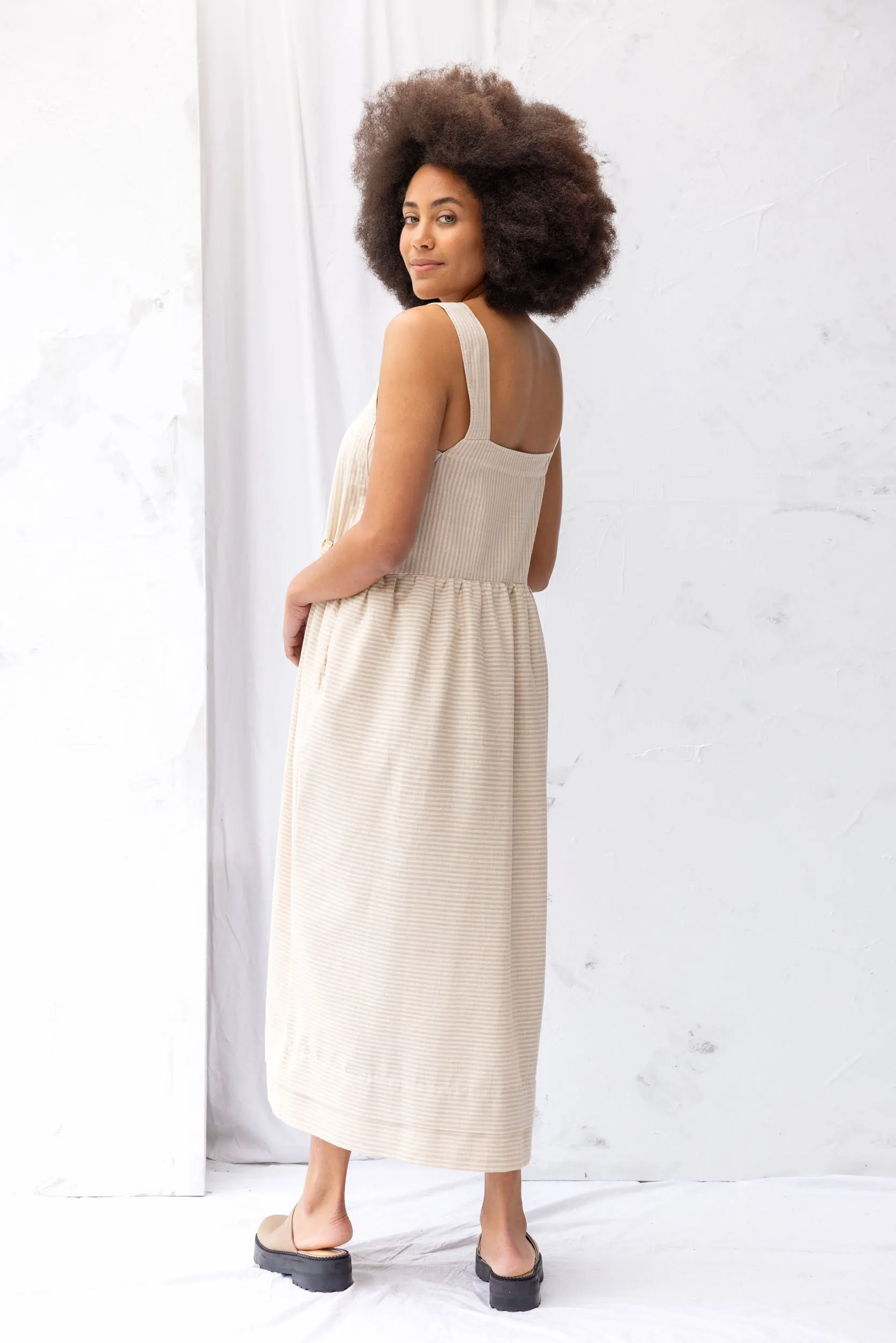 Ash Dress | Cream Stripe sold by ReCreate product image thumbnail 4