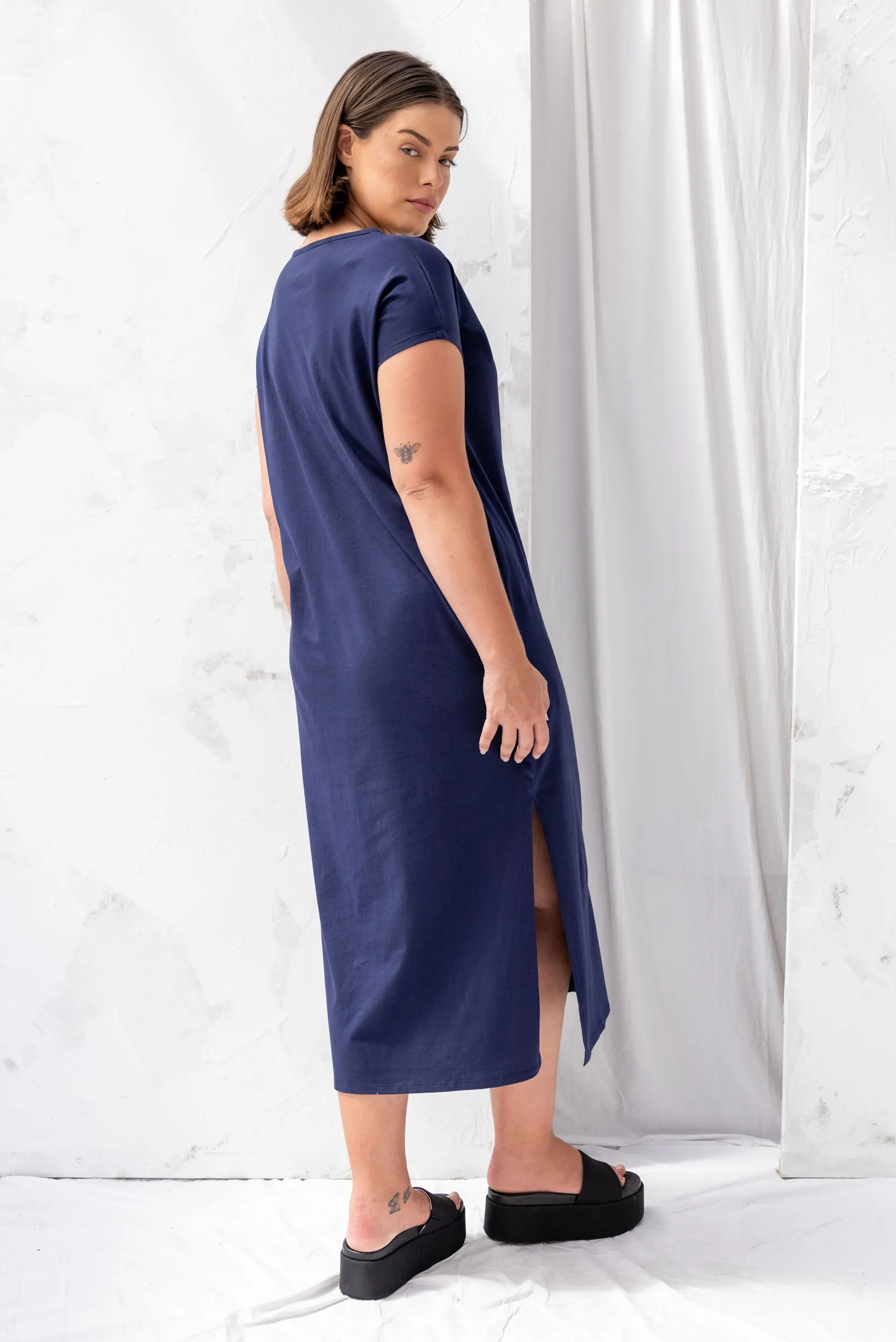 Noah Reversible Dress | Ink sold by ReCreate product image thumbnail 5