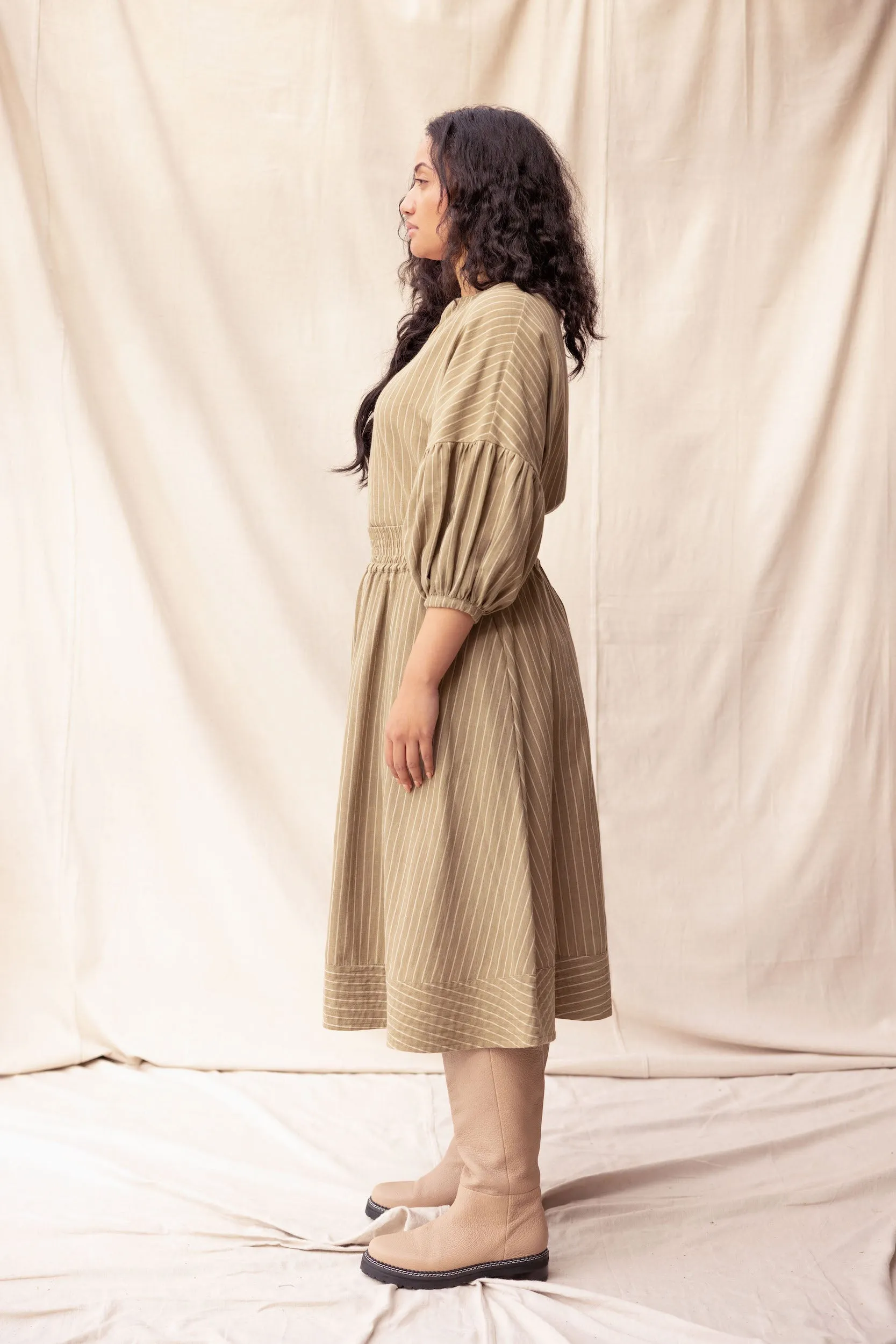 Cas Skirt | Moss Stripe sold by ReCreate product image thumbnail 2