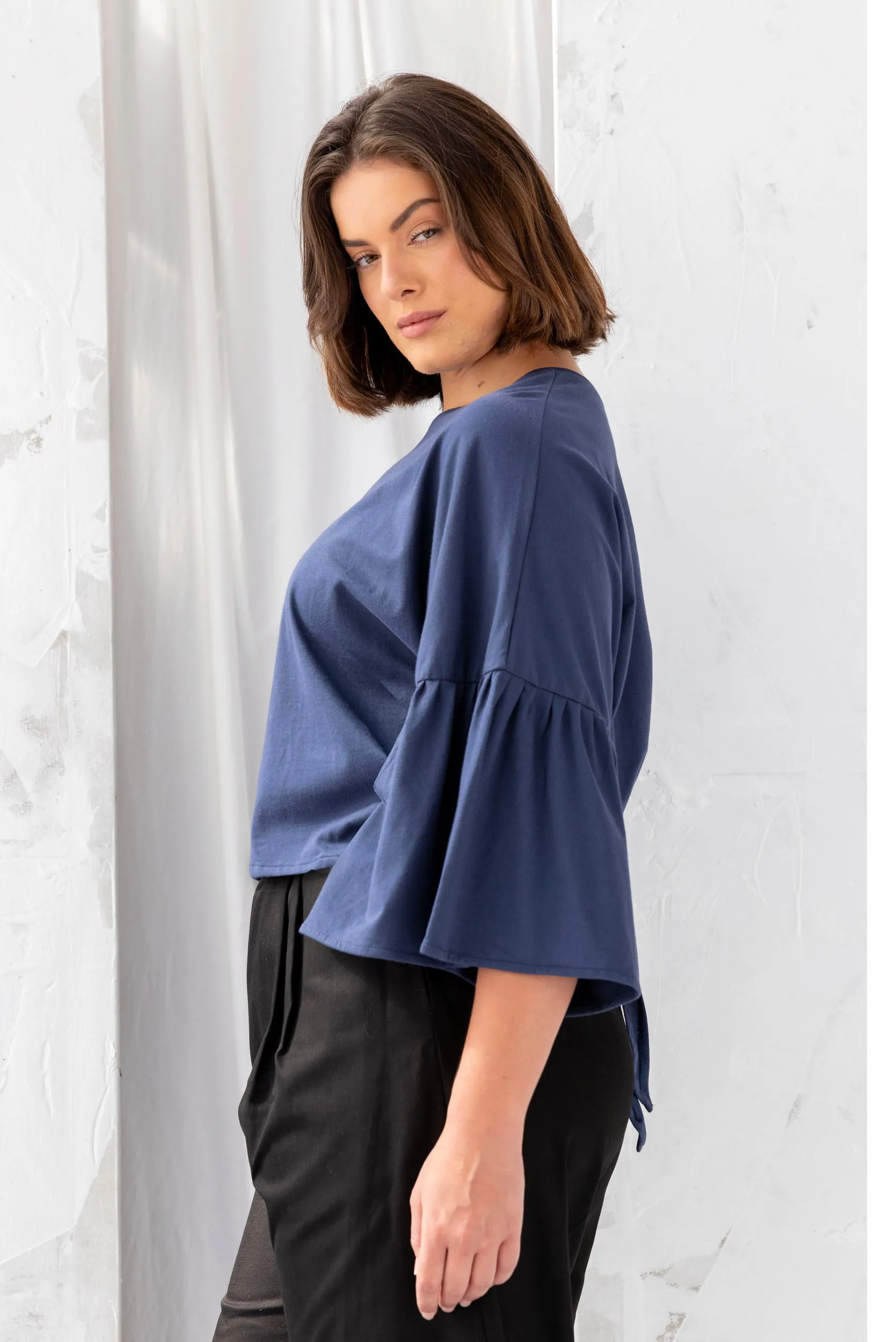 Friday Top | Soft Navy (S only) sold by ReCreate