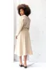 Cas Skirt | Cream Stripe sold by ReCreate