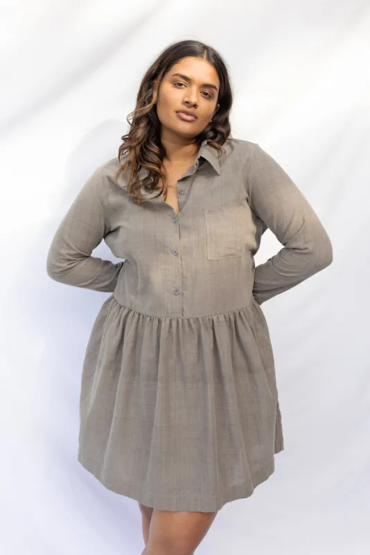 Evergreen Dress | Charcoal (L only) sold by ReCreate