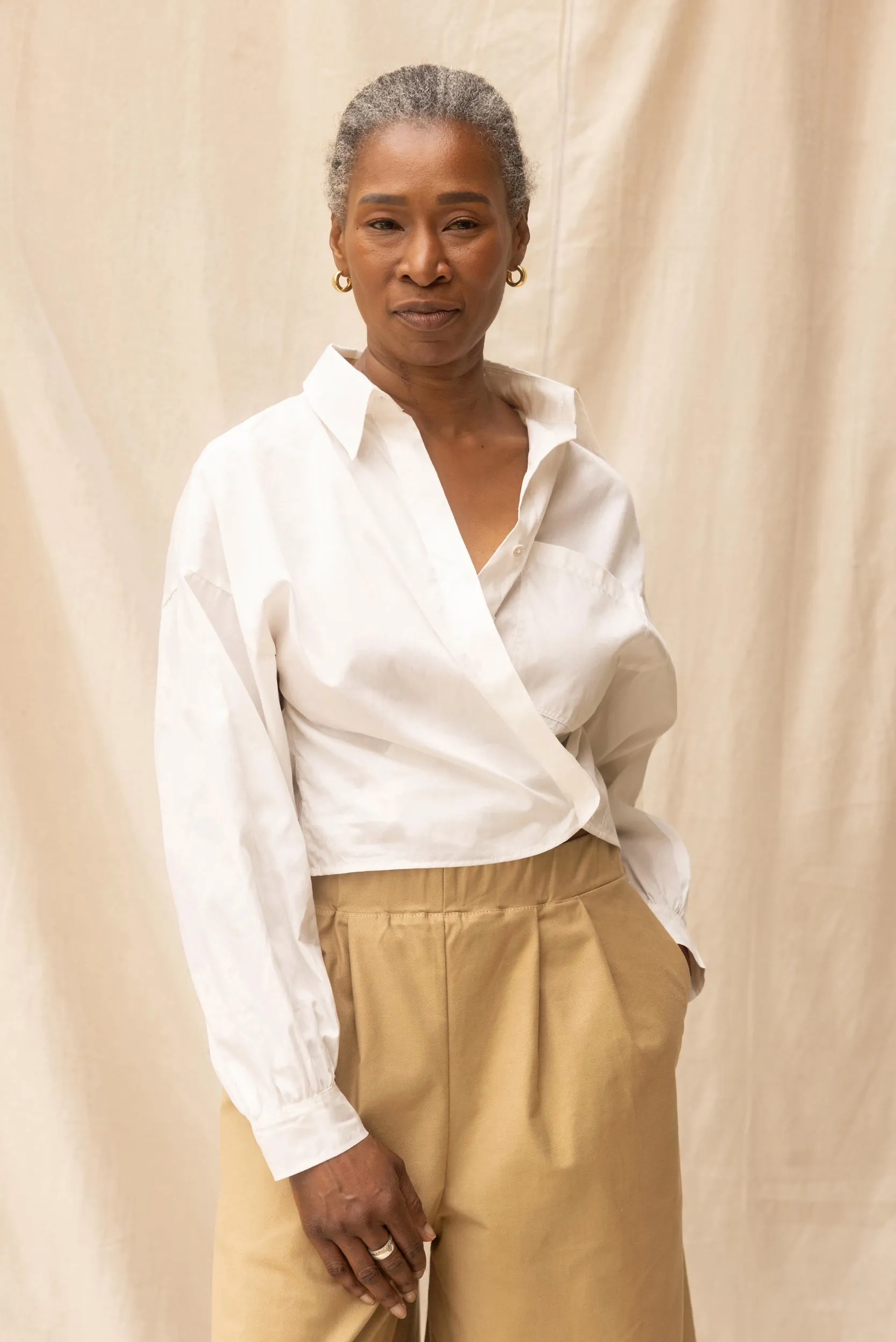 Boxy Shirt | Chalk sold by ReCreate