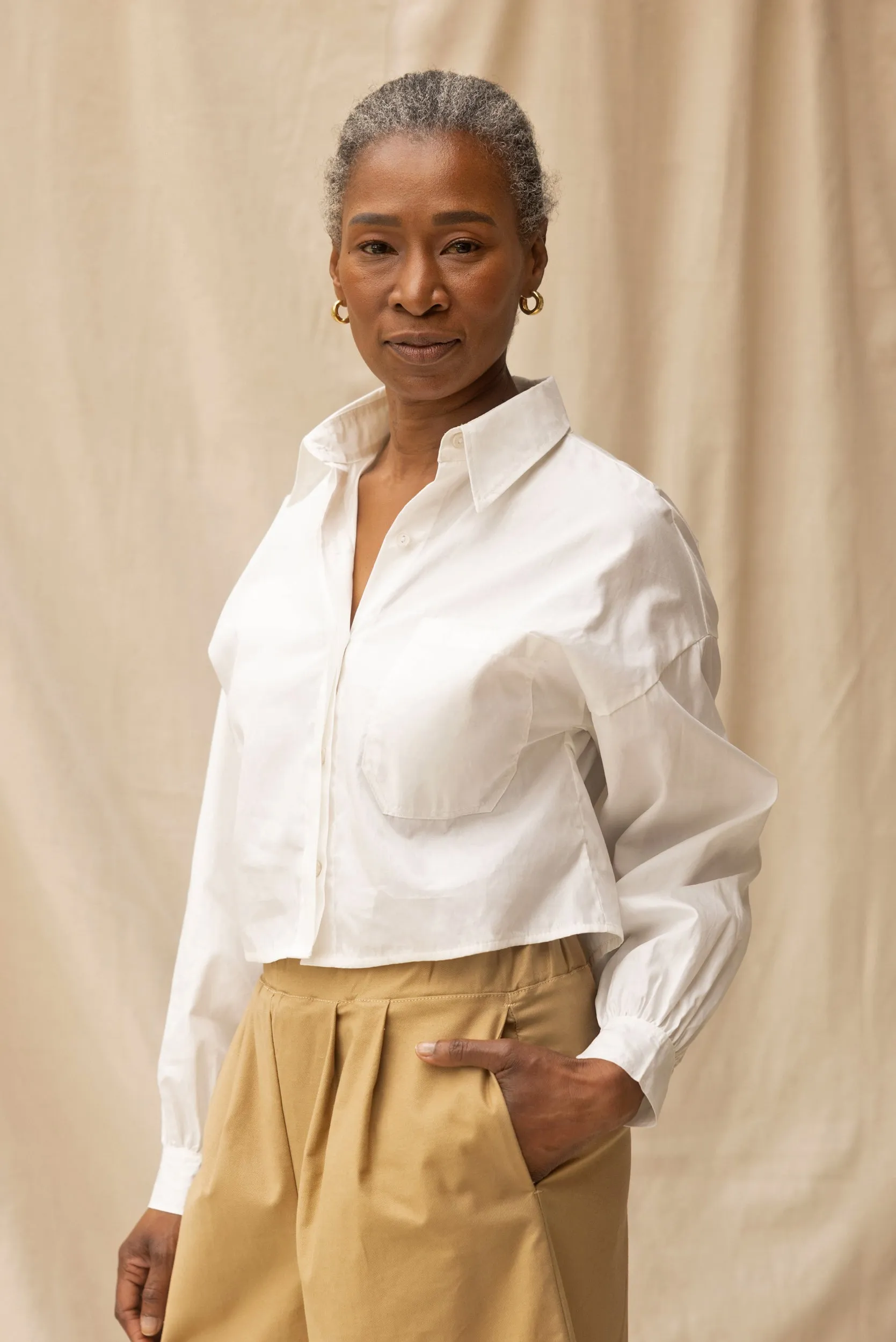 Boxy Shirt | Chalk sold by ReCreate product image thumbnail 4