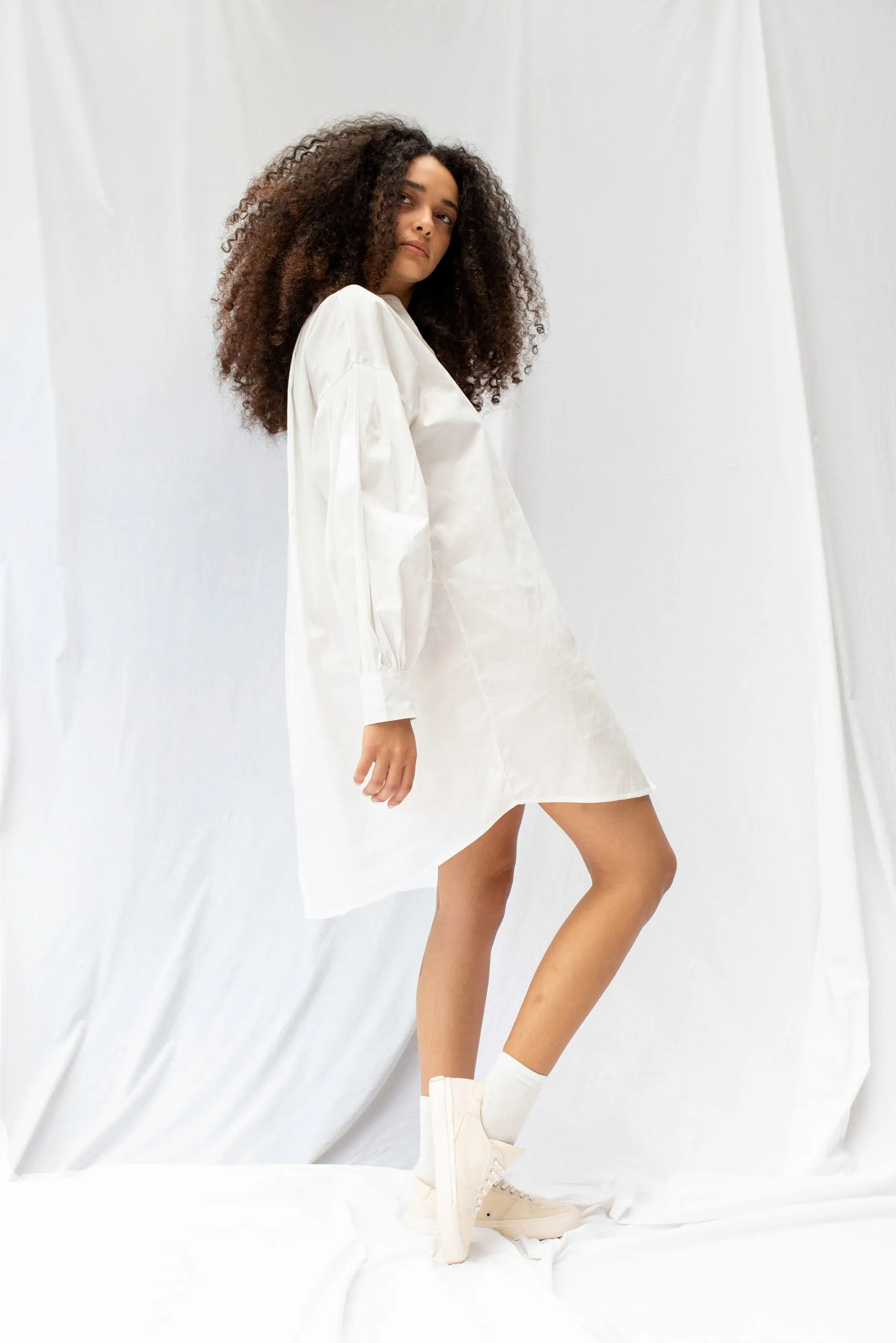 Found Shirt Dress | Chalk (L only) sold by ReCreate product image thumbnail 3