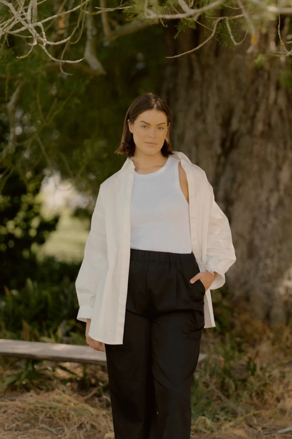 Found Shirt Dress | Chalk (L only) sold by ReCreate product image thumbnail 5