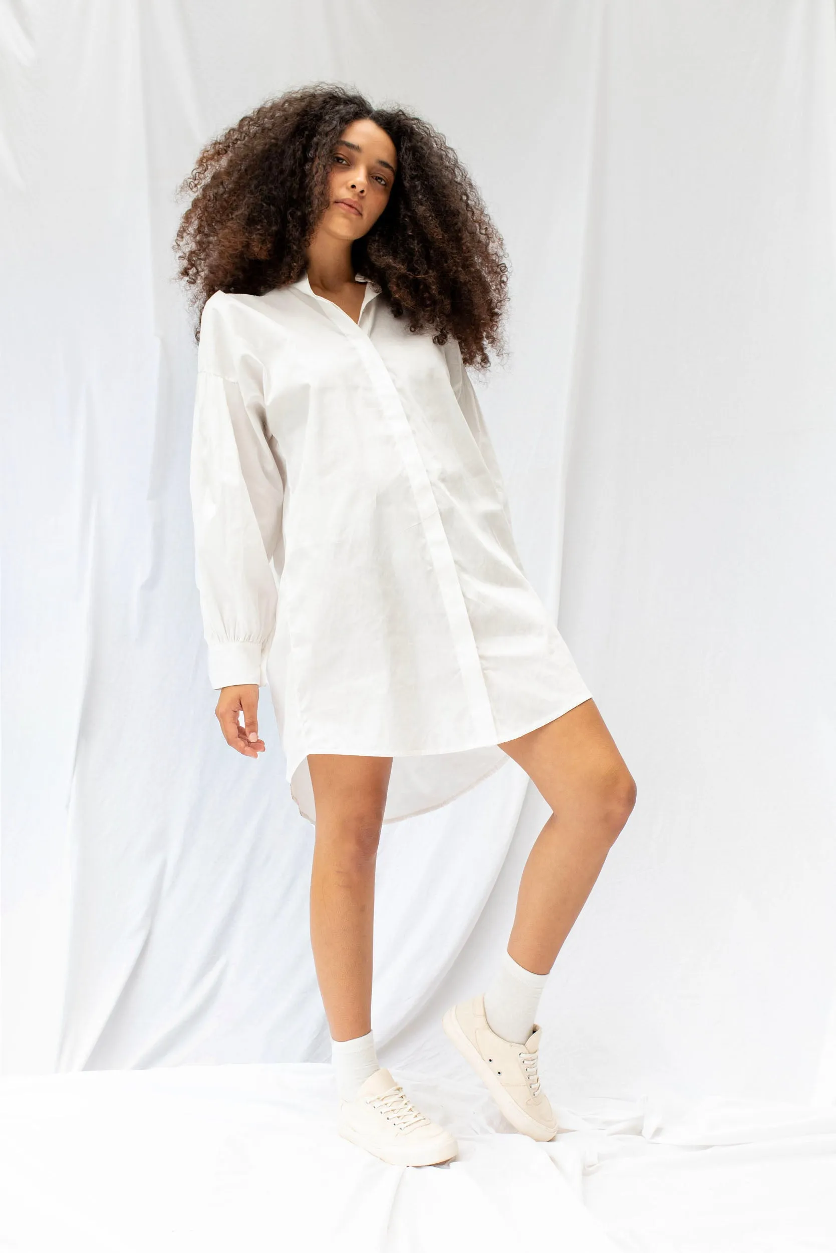 Found Shirt Dress | Chalk (L only) sold by ReCreate product image thumbnail 2