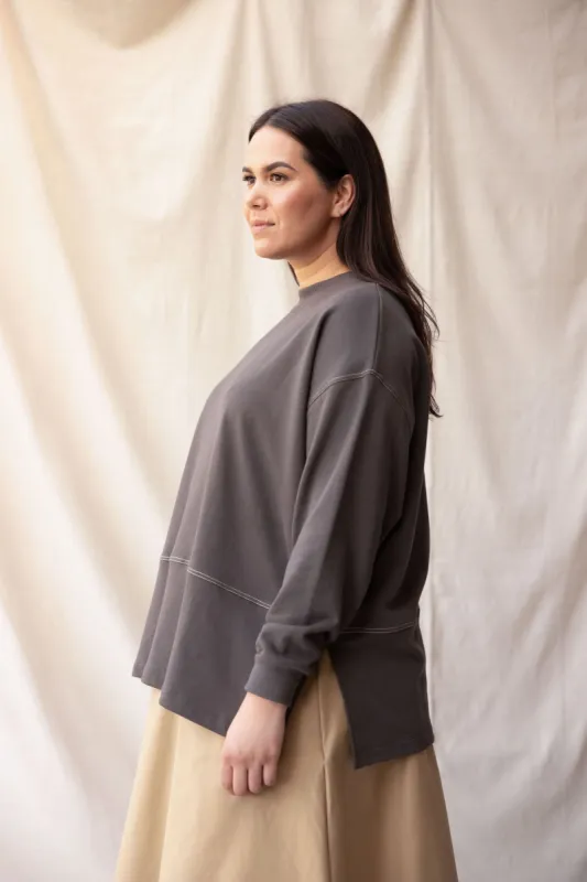 Roam Sweatshirt | Charcoal sold by ReCreate