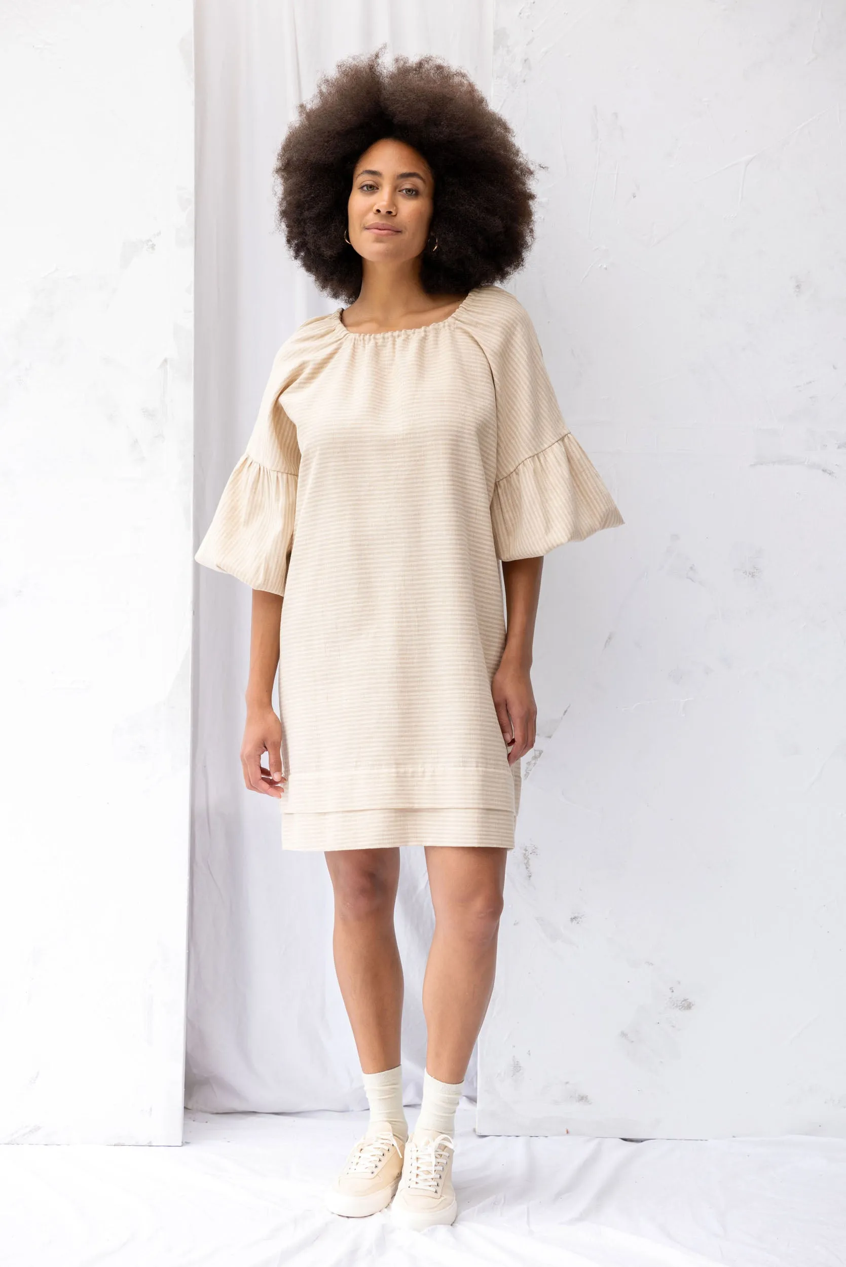 Mahina Dress | Cream Stripe sold by ReCreate product image thumbnail 5
