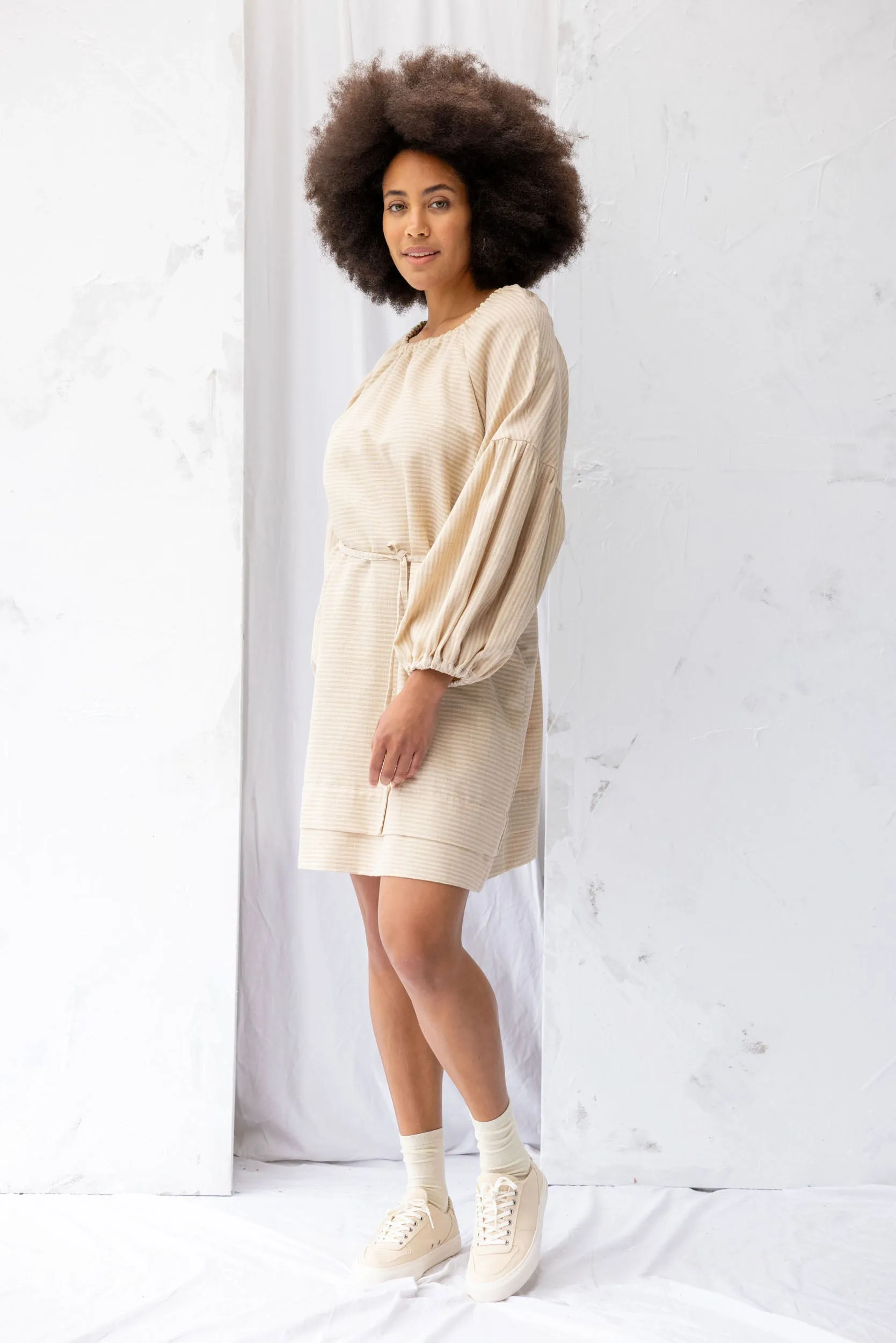 Mahina Dress | Cream Stripe sold by ReCreate product image thumbnail 3