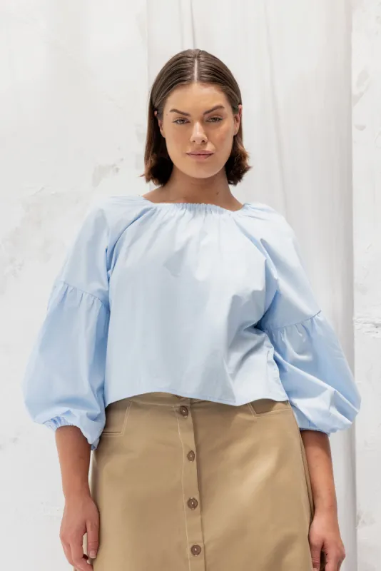 Mahina Top | Sky Blue | M sold by ReCreate